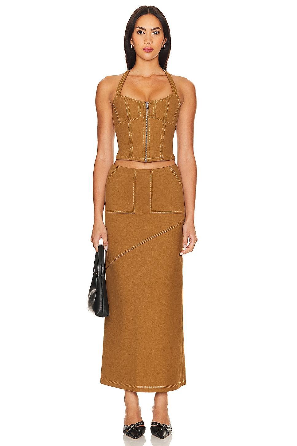 Lovers and Friends Cal Bustier in Khaki Product Image