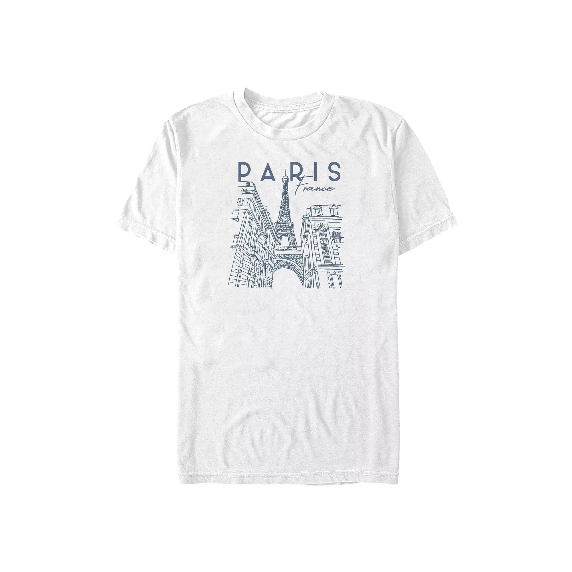 Big & Tall Paris, France City Sketch Graphic Tee, Men's,  Product Image