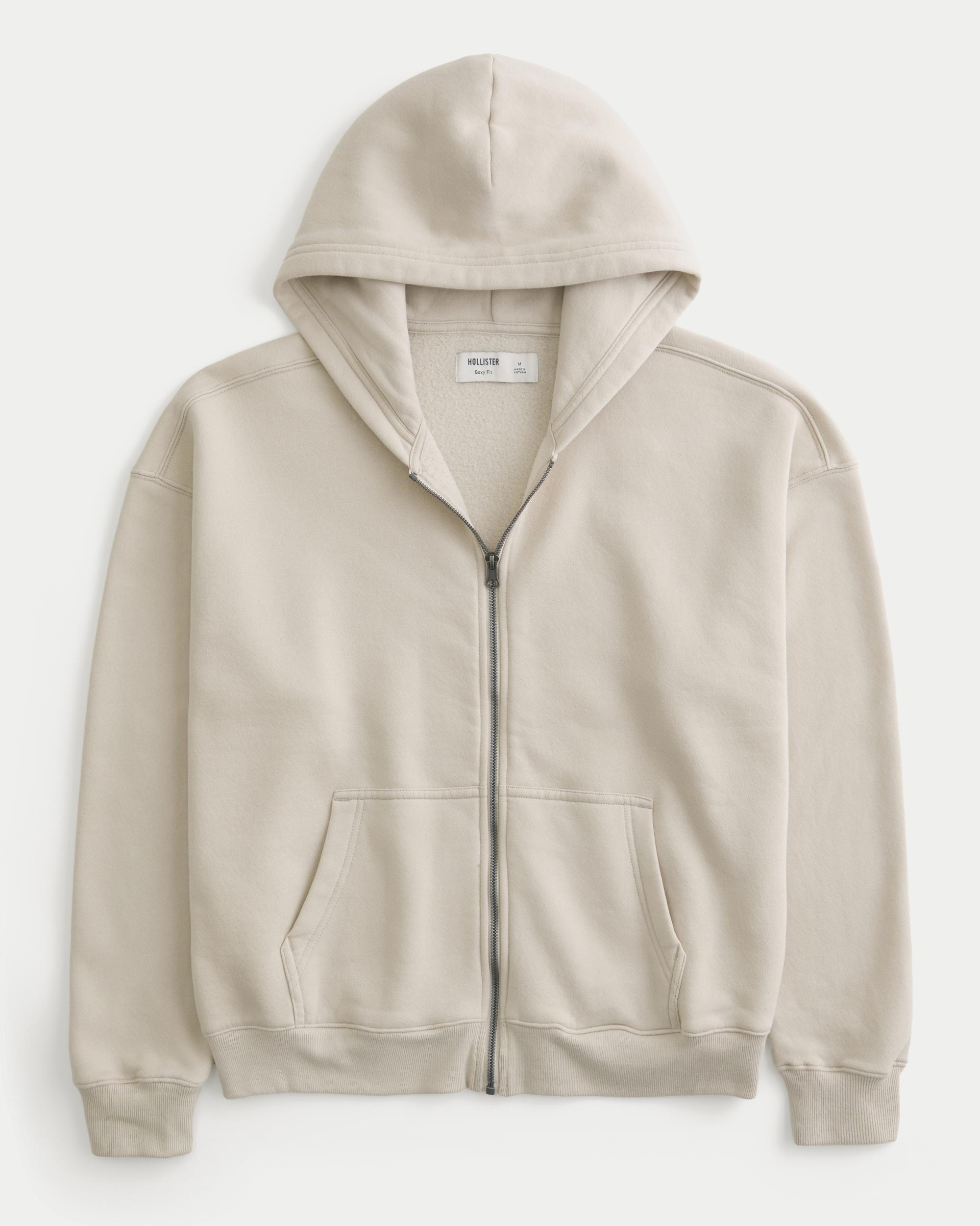 Boxy Zip-Up Hoodie Product Image