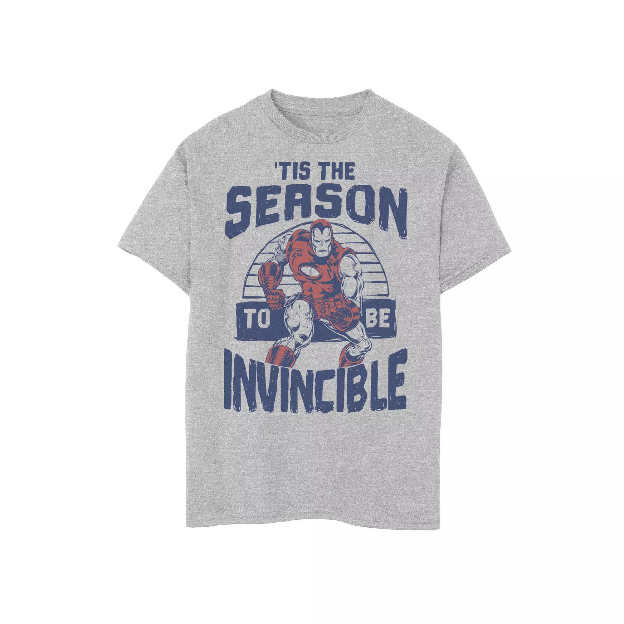 Boys 8-20 Marvel Iron Man 'Tis The Season Invincible Christmas Graphic Tee, Boy's,  Product Image