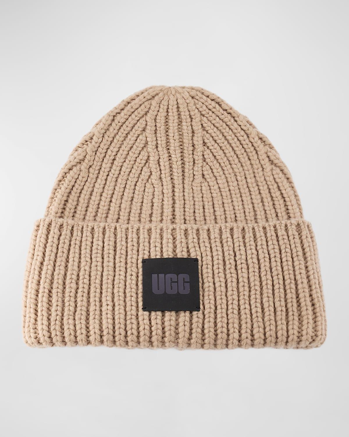 Men's Chunky Rib Knit Beanie Hat Product Image