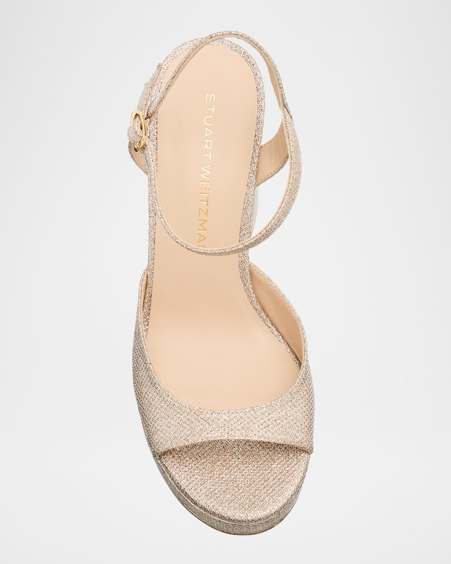 Dayna Shimmer Ankle-Strap Platform Sandals Product Image