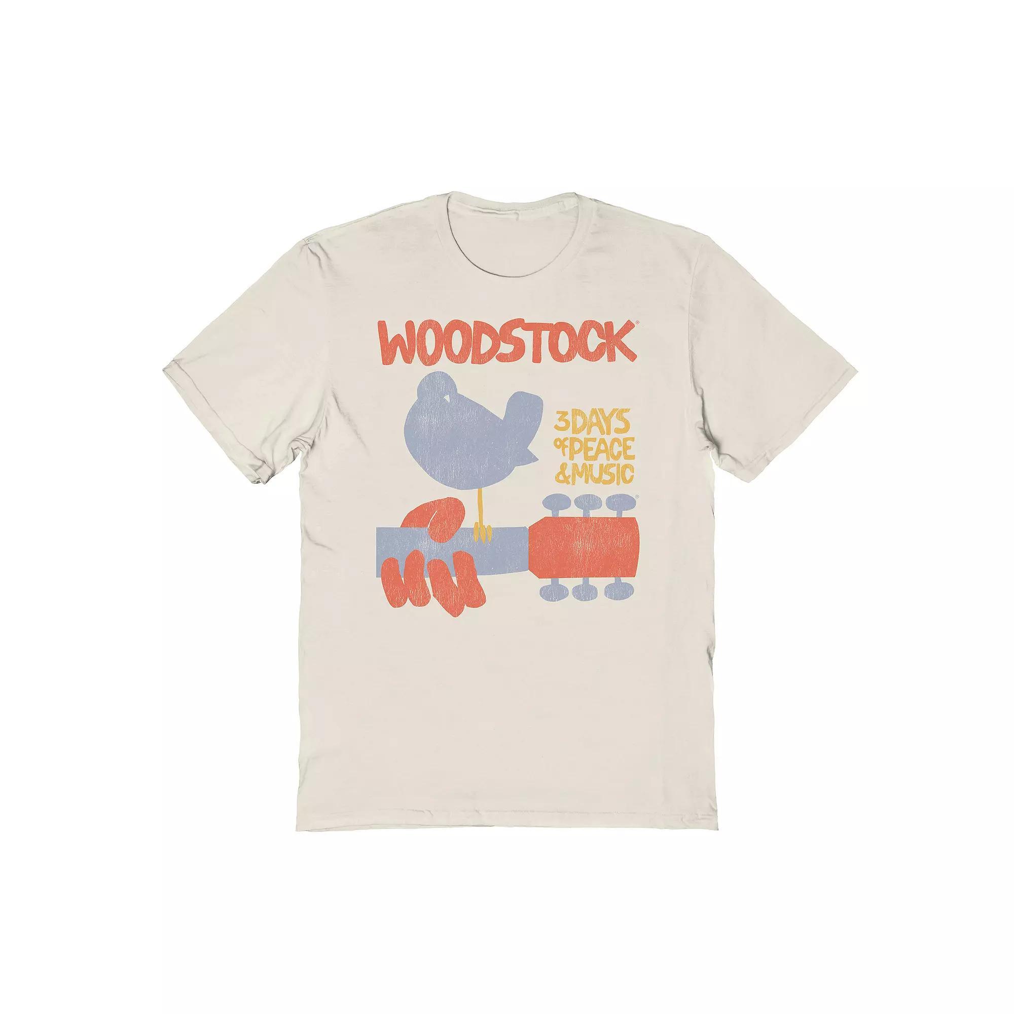 Men's Woodstock Graphic Tee, Size: XL, Natural Product Image