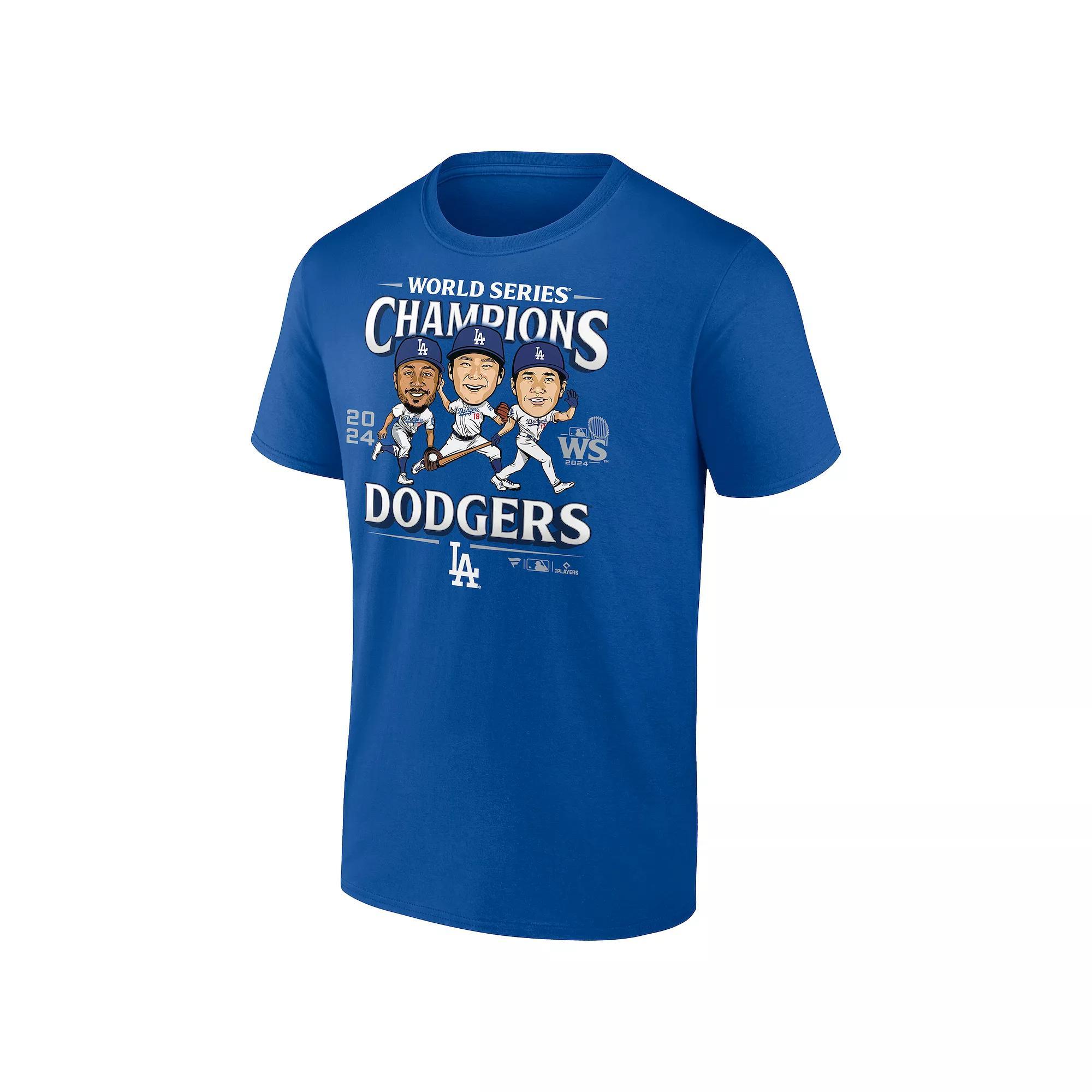 Men's Fanatics Los Angeles Dodgers MLB 2024 World Series Champions Appeal Play T-Shirt, Size: Large, Blue Product Image