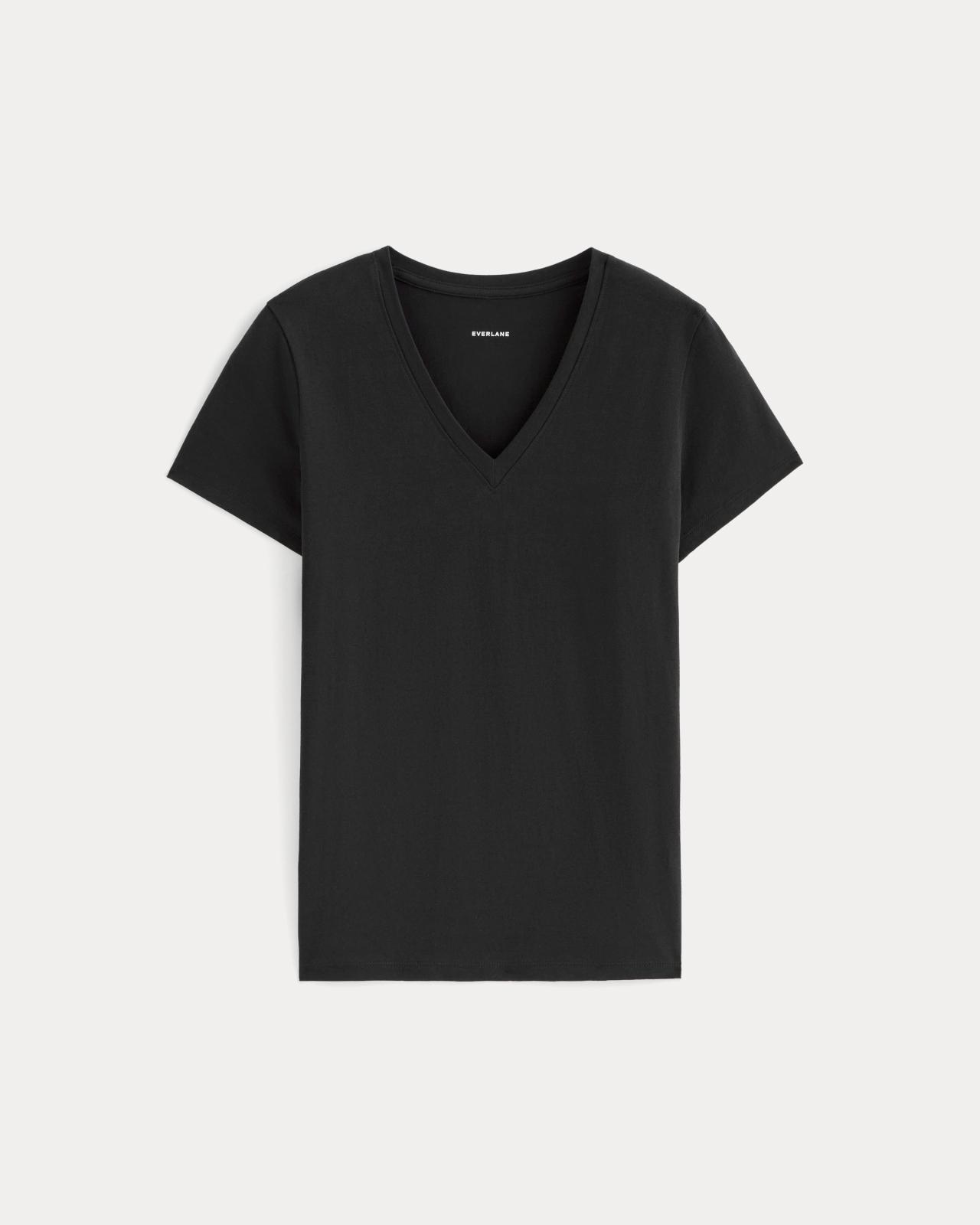 Womens Slim V-Neck T-Shirt in Essential Cotton by Everlane Product Image