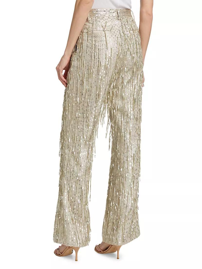 Sequin Kick-Flare Pants Product Image