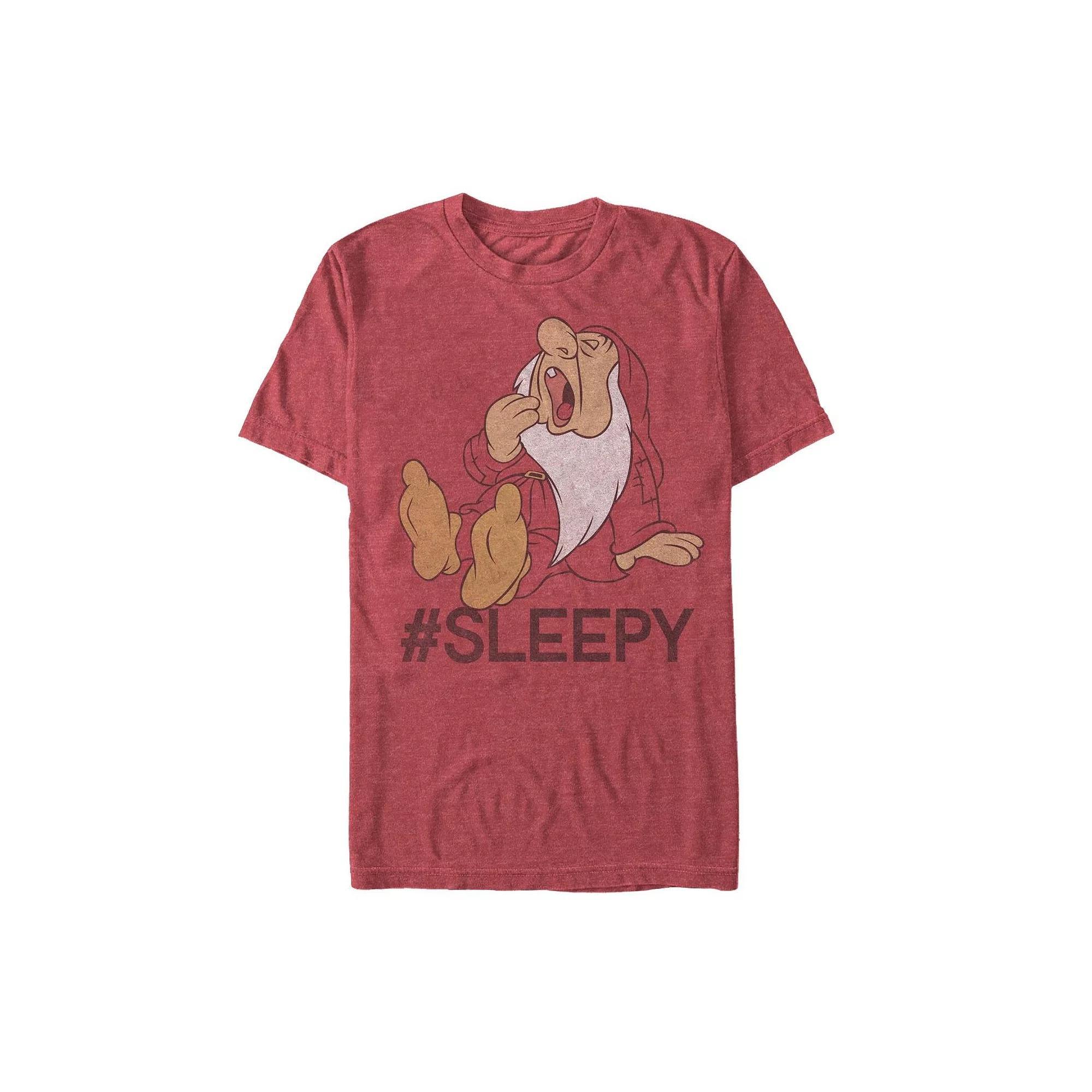 Men's Disney's Snow White and the Seven Dwarves Hashtag Sleepy Tee,  Product Image