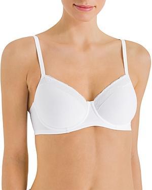 Cotton Lace Spacer T-Shirt Underwire Bra Product Image