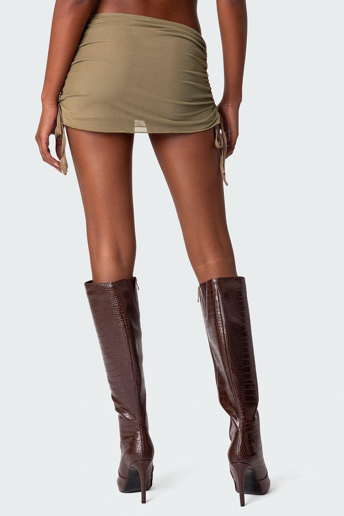 Joy Asymmetric Sheer Mesh Tube Top Product Image