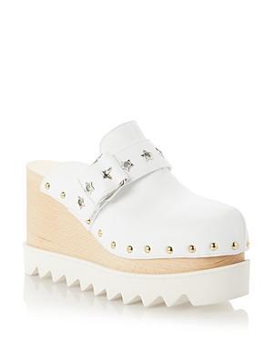 Stella McCartney Womens Elyse Alter Studded Platform Wedge Clogs Product Image