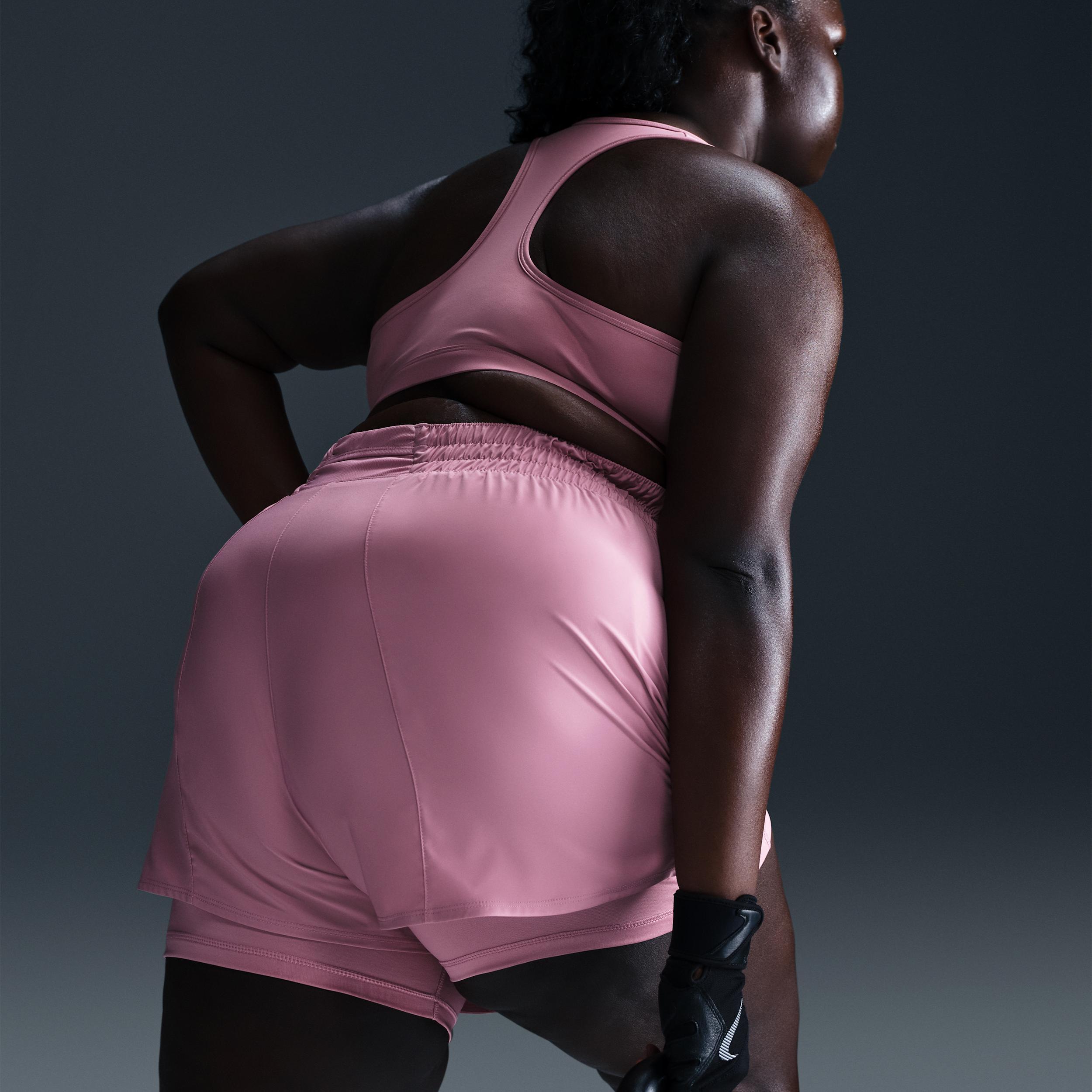 Nike Women's Dri-FIT One High-Waisted 3" 2-in-1 Shorts (Plus Size) Product Image