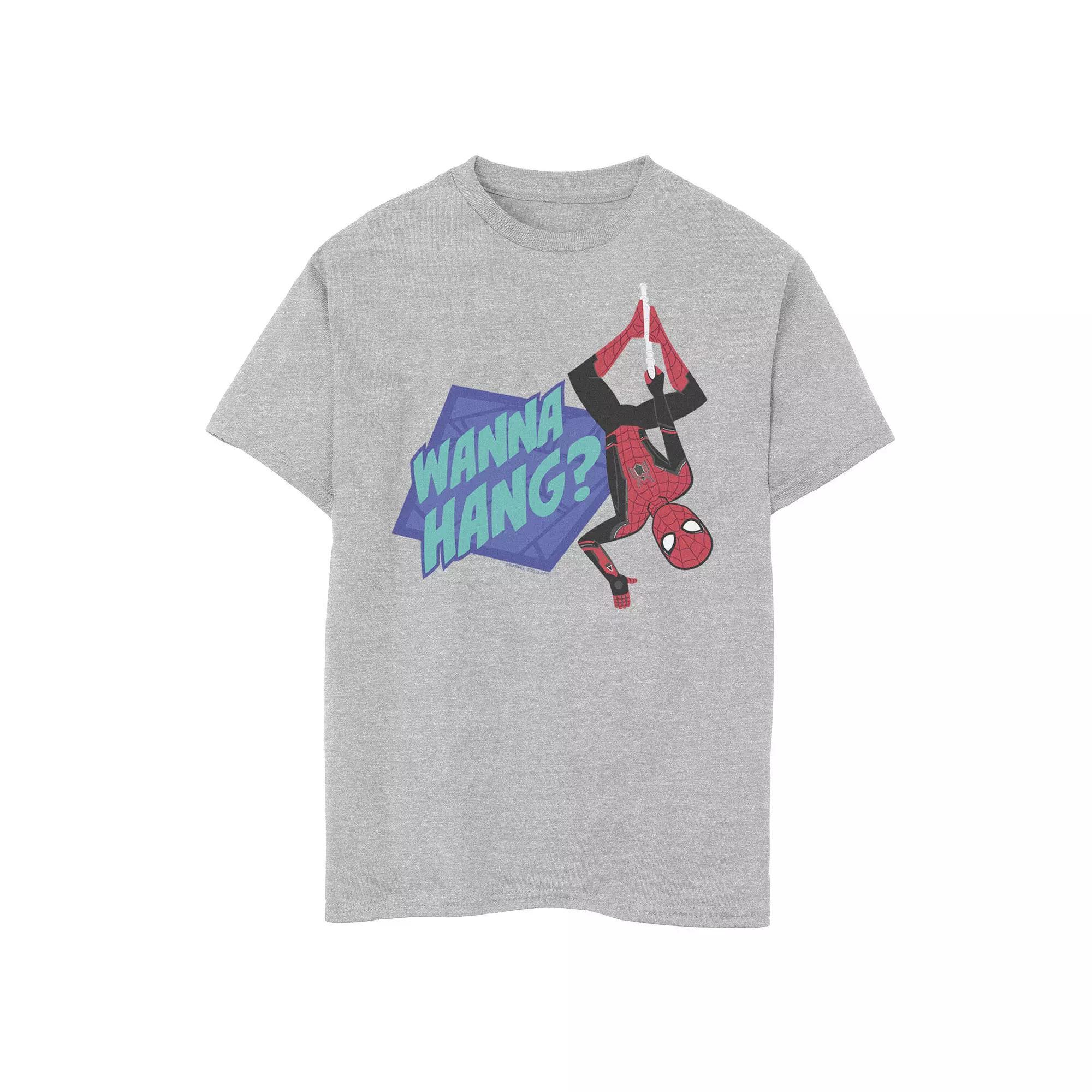 Boys 8-20 Marvel Spider-Man Far From Home Wanna Swing? Portrait Graphic Tee, Boy's, Size: XS, Athletic Grey Product Image