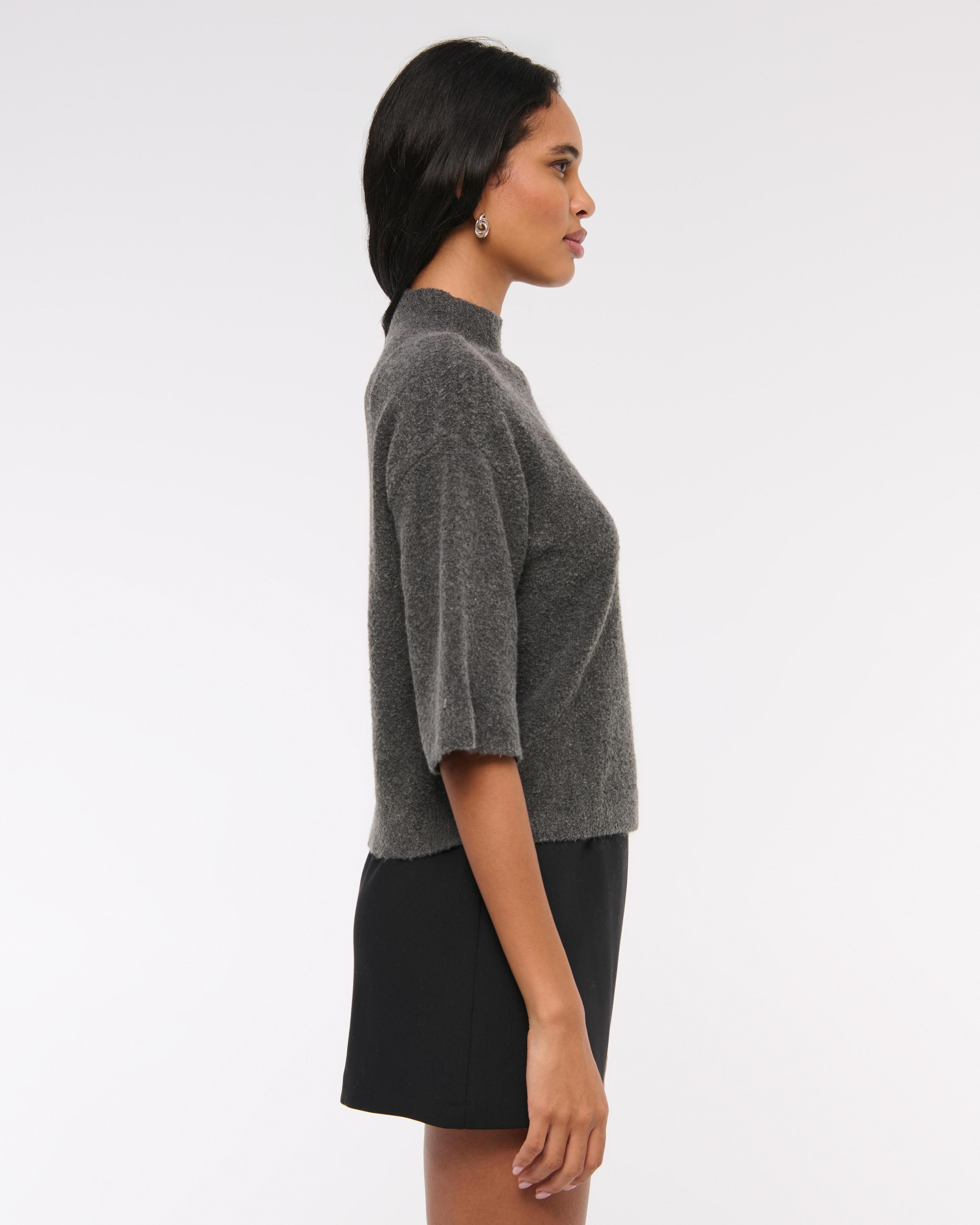 Boucle Mockneck Sweater Tee Product Image