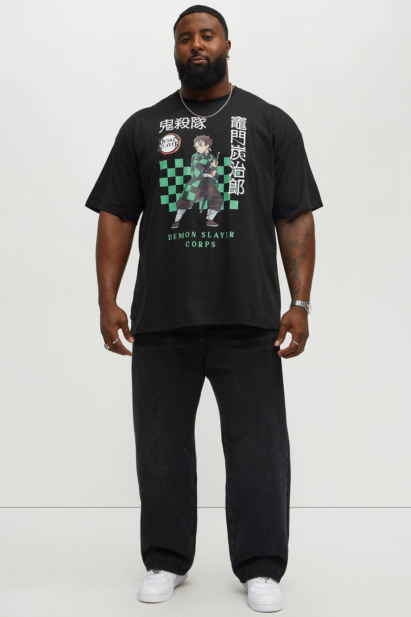 Demon Slayer Corps Tanjiro Short Sleeve Tee - Black Male Product Image