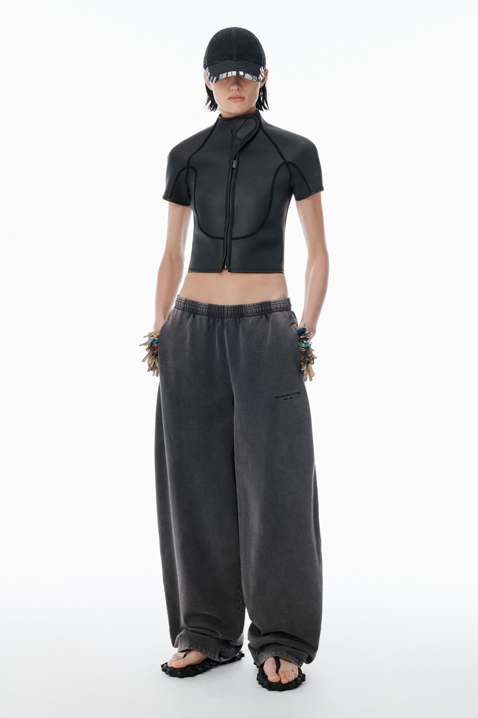 Black Wide-leg Sweatpants Product Image