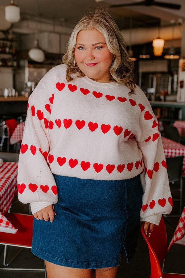 Happy Hearts Knit Sweater Curves Product Image