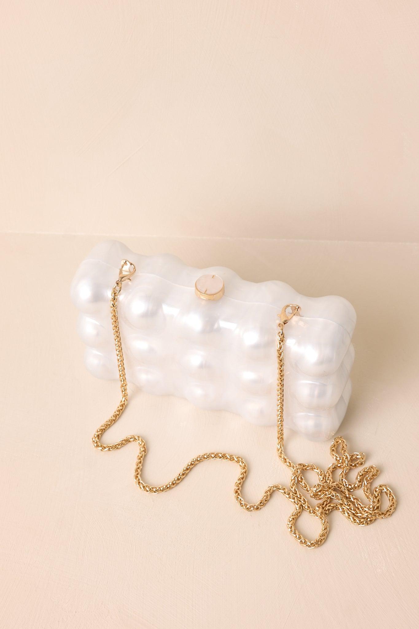Eclipse’s Whisper Ivory Pearlescent Clutch Product Image