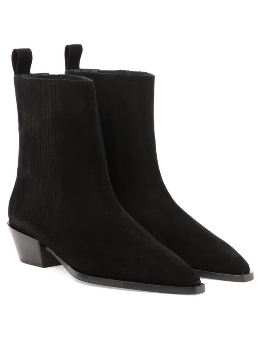 40mm Belinda Suede Ankle Boots In Black Product Image