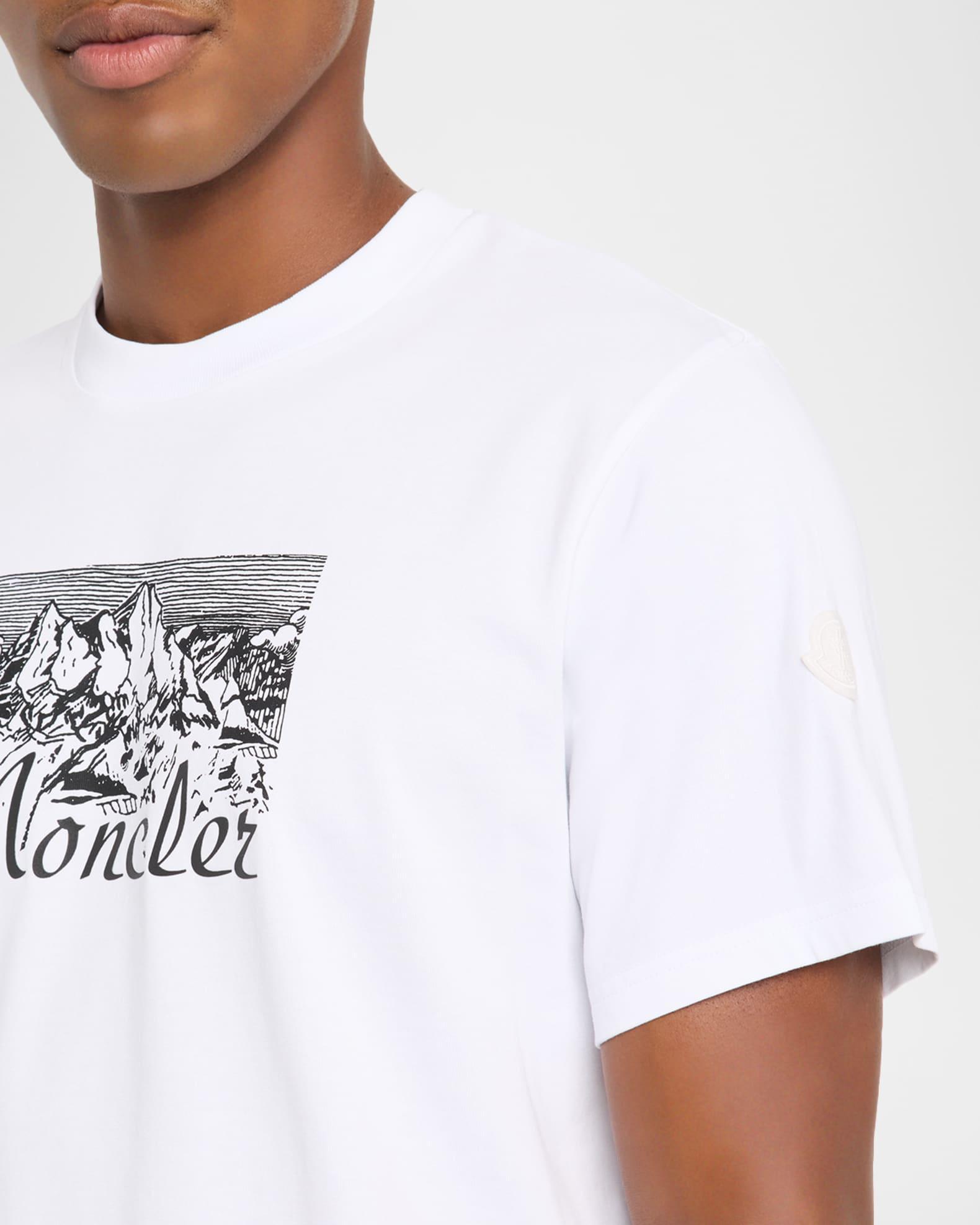 Men's Mountain Logo Cotton T-Shirt Product Image