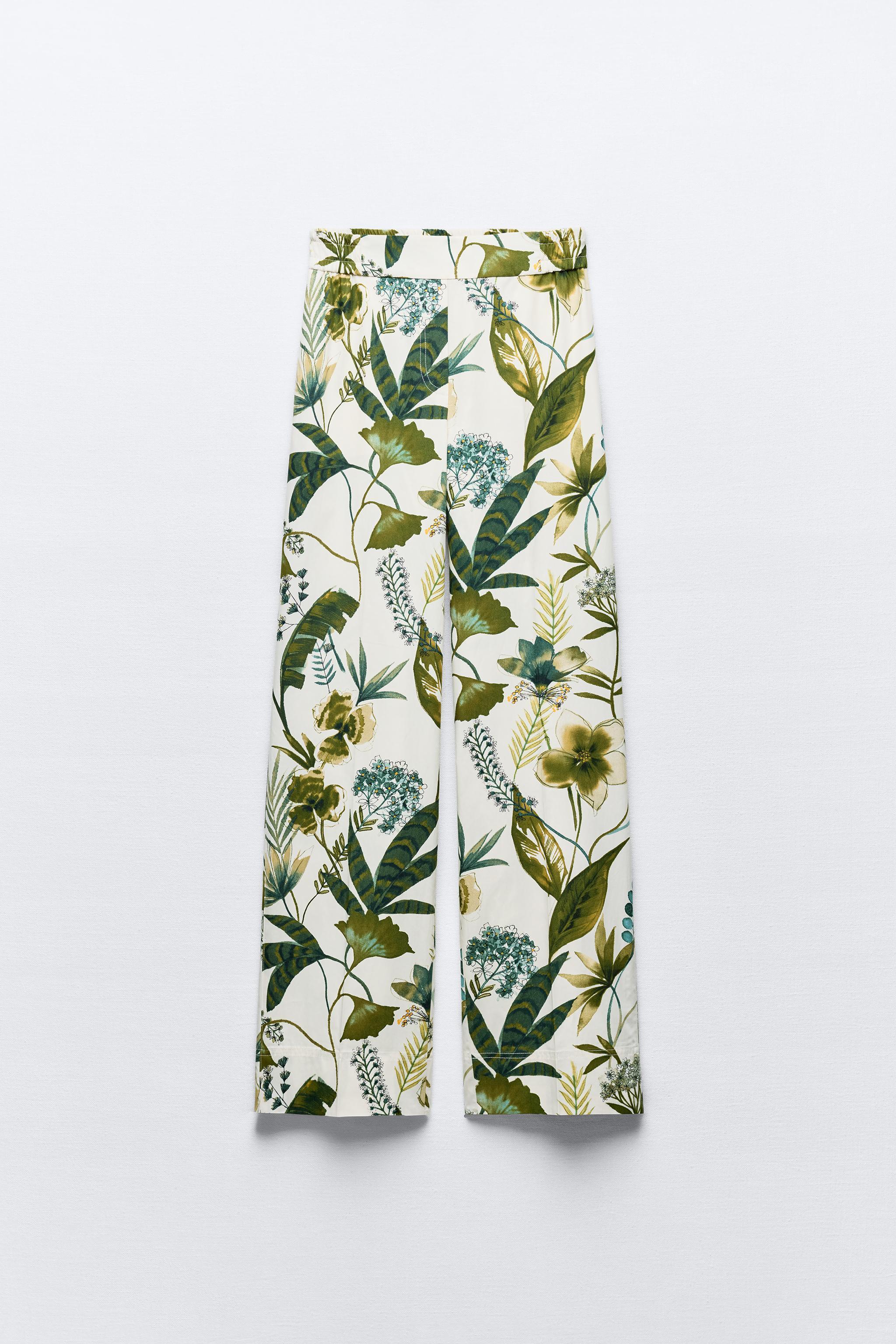 STRAIGHT CUT PRINTED PANTS Product Image