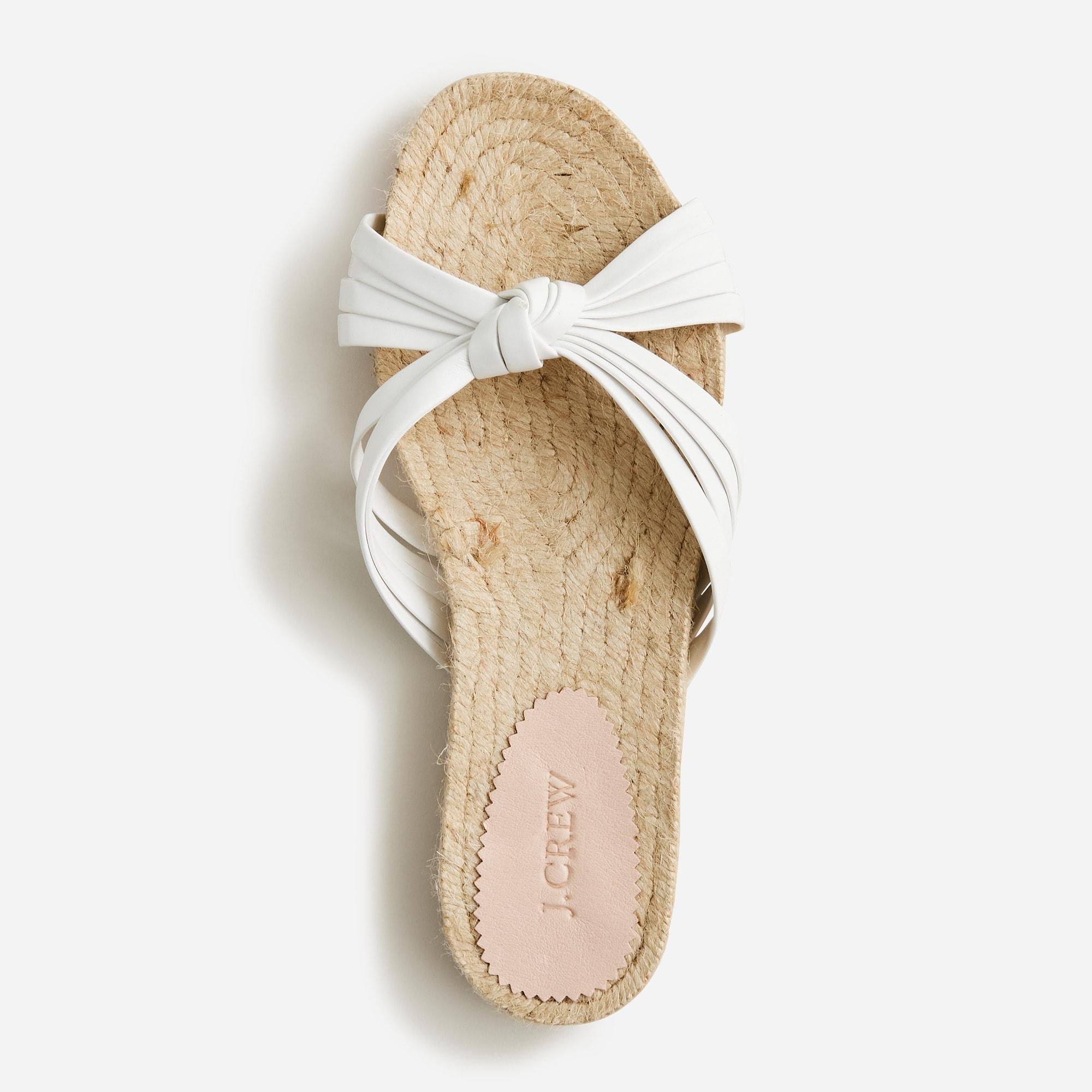 Made-in-Spain knotted espadrille slides Product Image