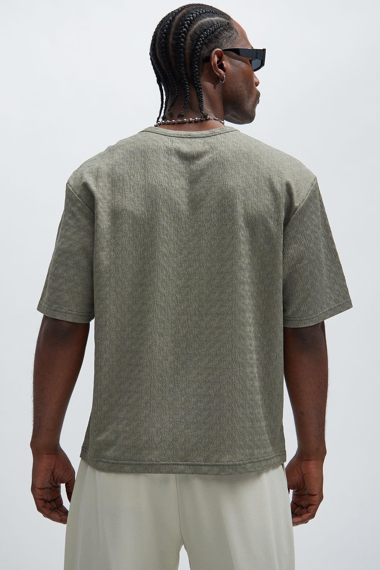 Reign Textured Relaxed Tee - Olive Product Image