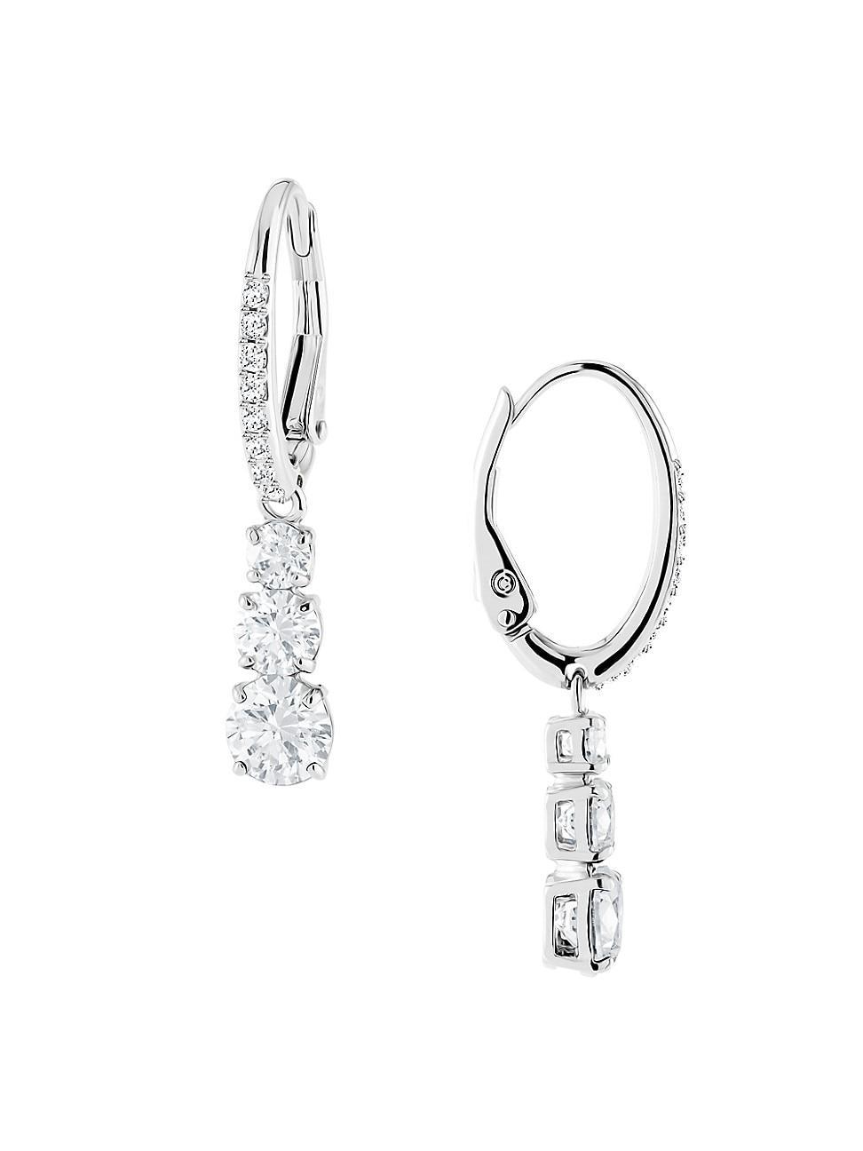 Swarovski Attract Trilogy Round Crystal Drop Earrings Product Image