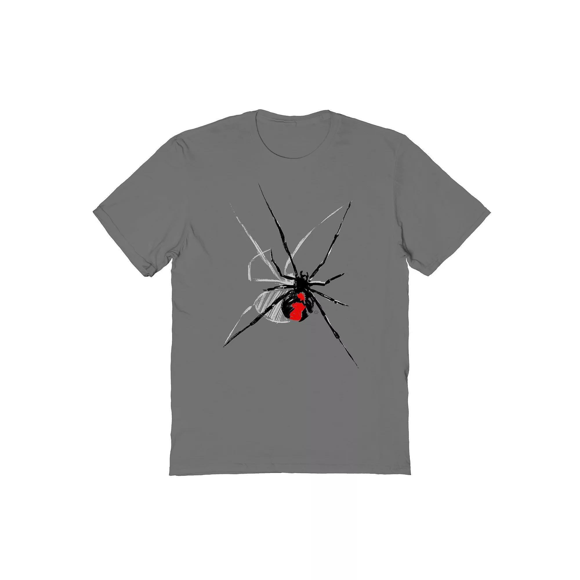 Men's Widow Halloween Graphic Tee, Size: Large, Grey Product Image