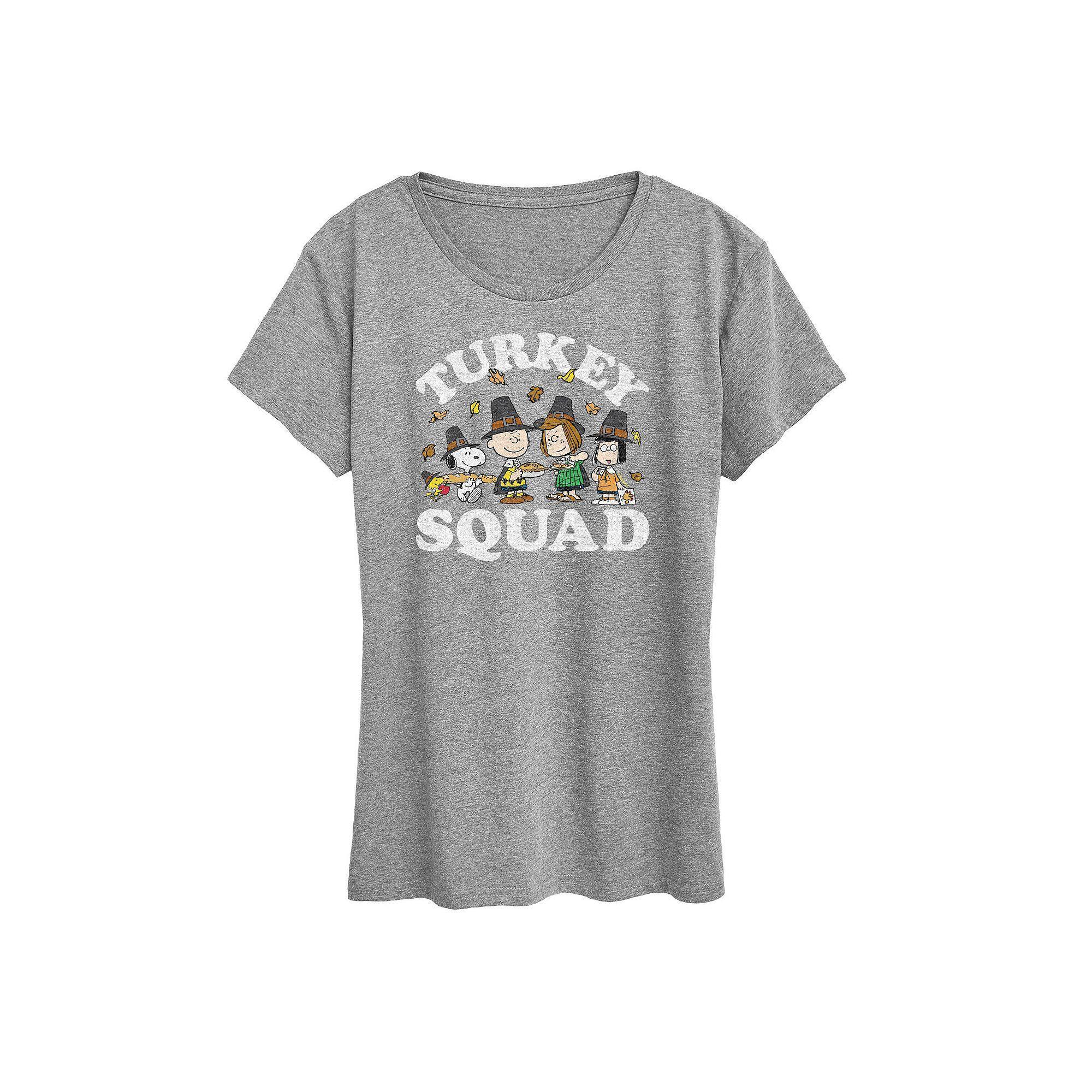 Women's Peanuts Turkey Squad Graphic Tee, Girl's,  Product Image