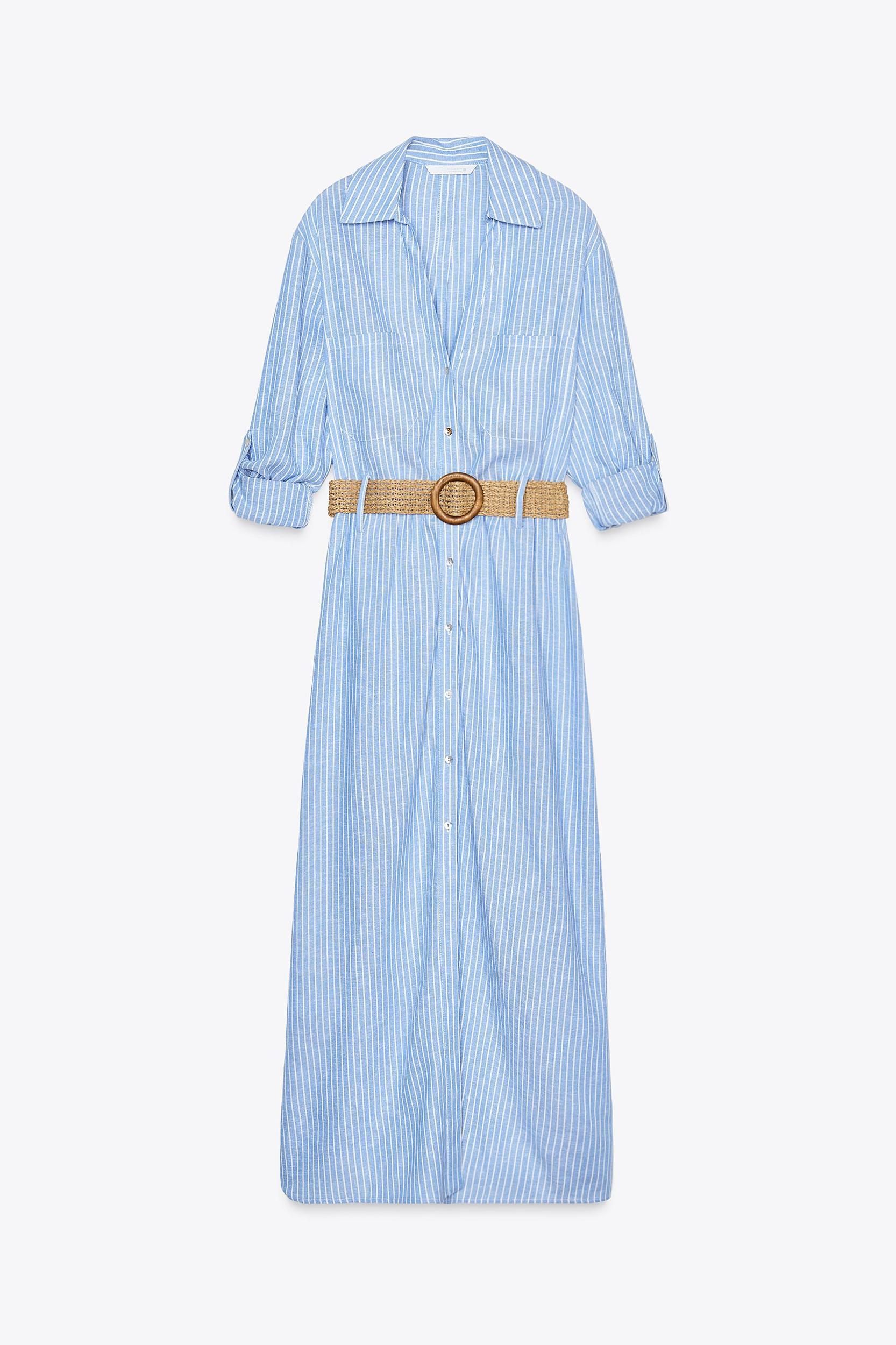BELTED MIDI DRESS Product Image