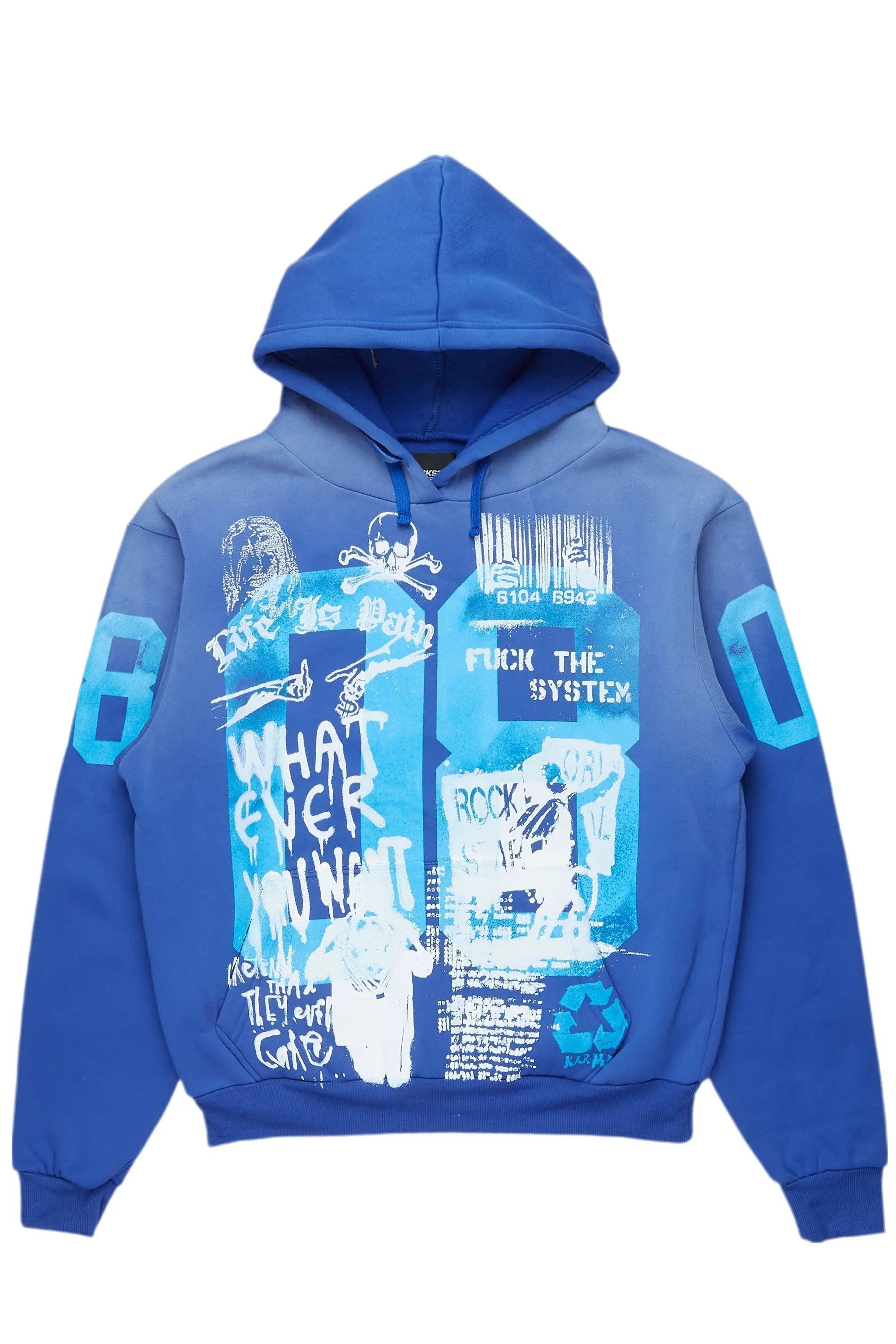 Kamille Royal Blue Oversized Hoodie Female Product Image