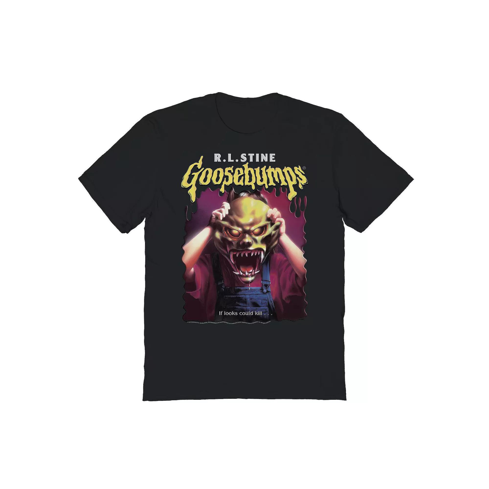 Men's Goosebumps R.L. Stine Haunted Mask Graphic Tee, Size: Large, Orange Product Image