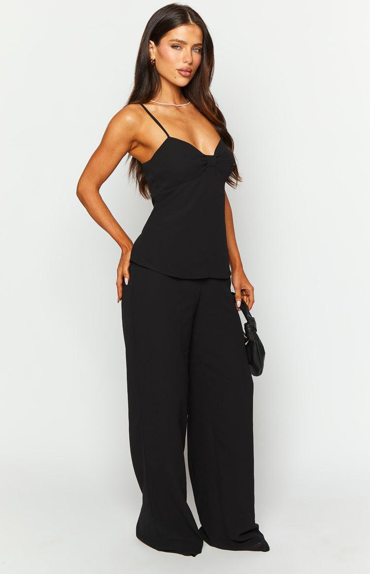 Rune Black Chiffon Jumpsuit Product Image