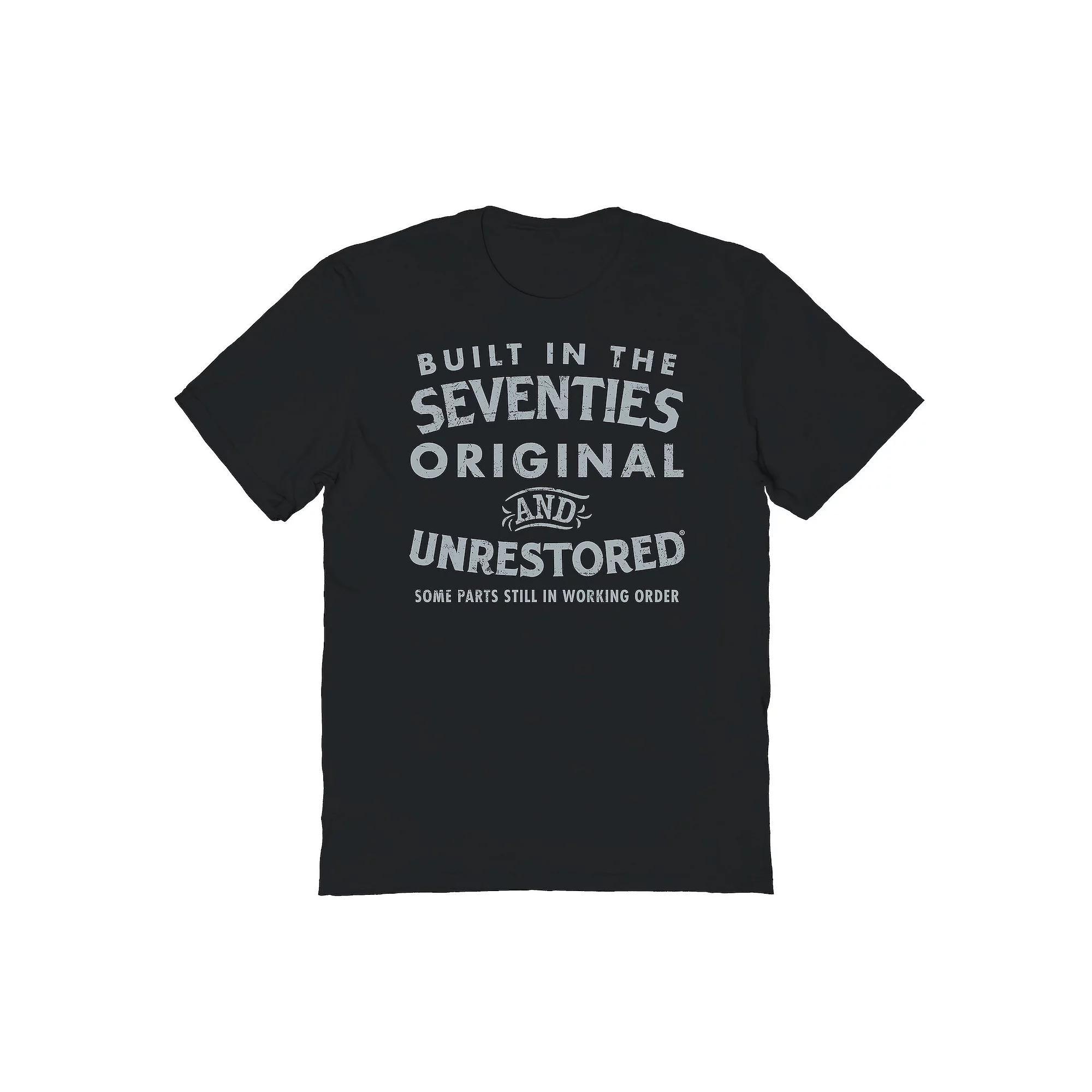 Men's Original & Unrestored Built in The Seventies Graphic Tee, Size: XXL, Black Product Image