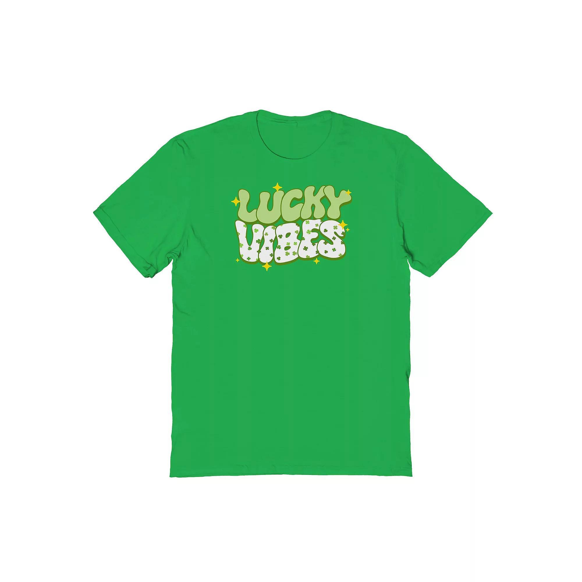 Men's St Patrick's Day Lucky Vibes Graphic Tee, Size: XL, Irish Green Product Image