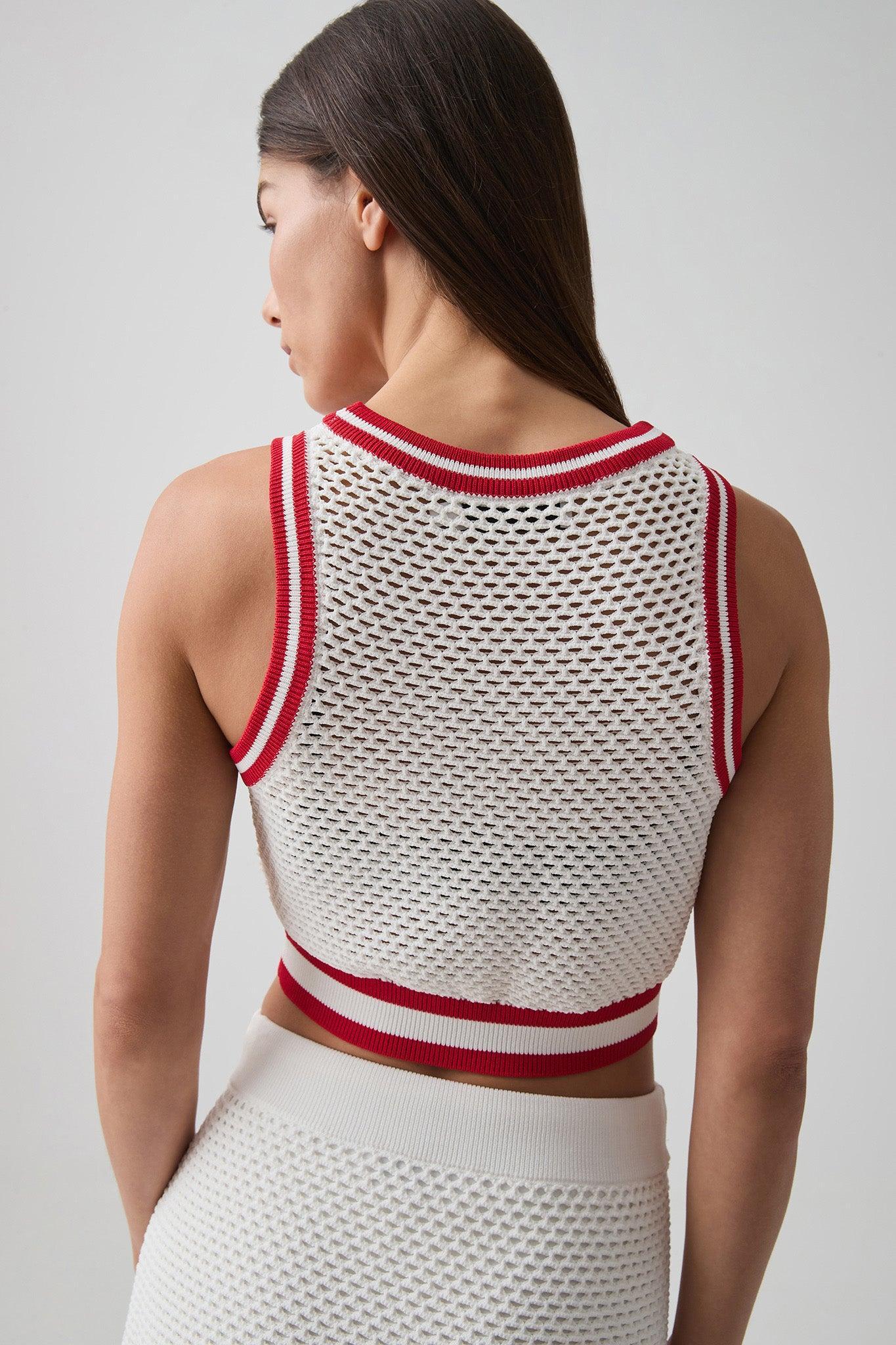 Cropped Open Knit Tank 106 Product Image