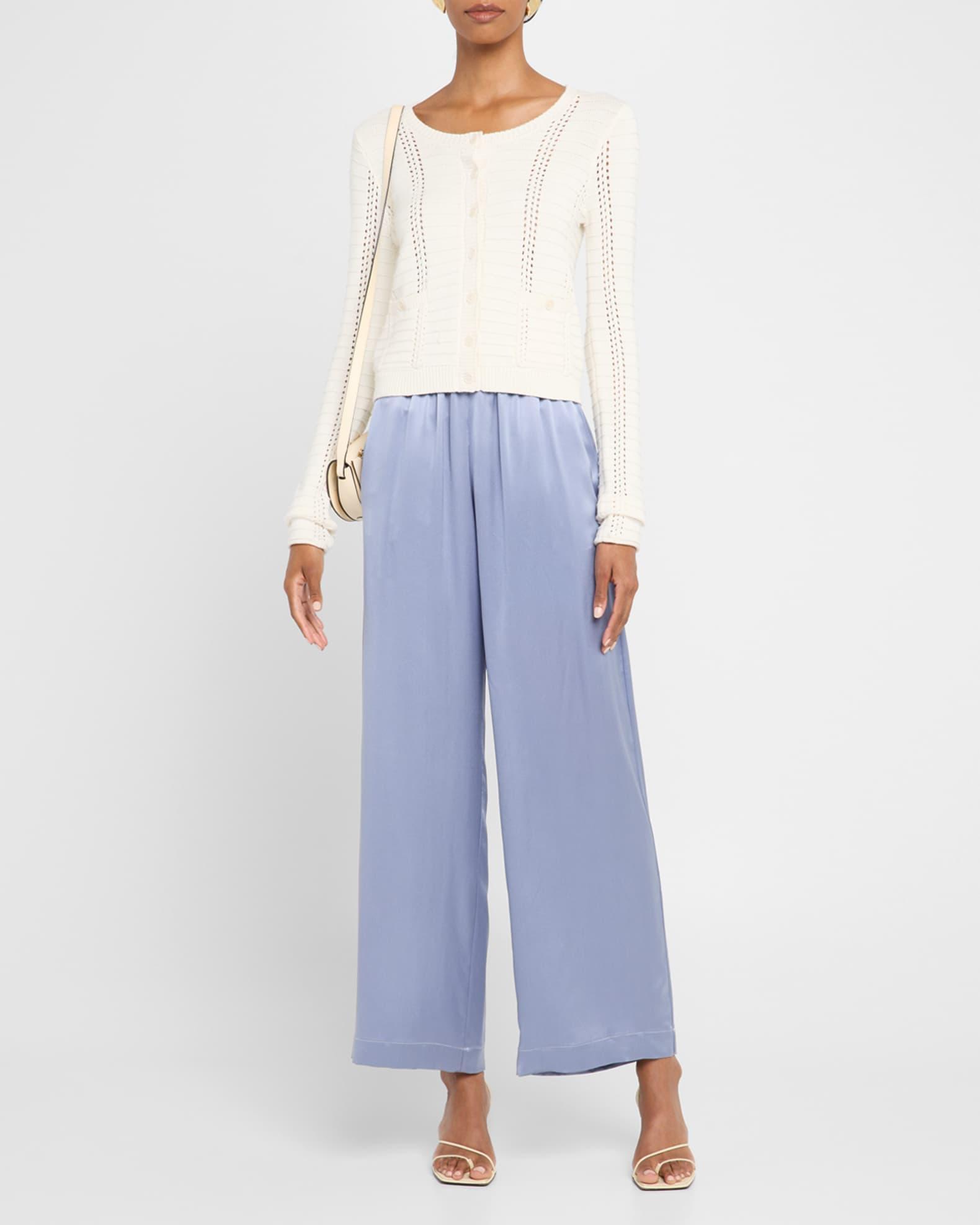 Brynn Wide-Leg Silk Pants Product Image
