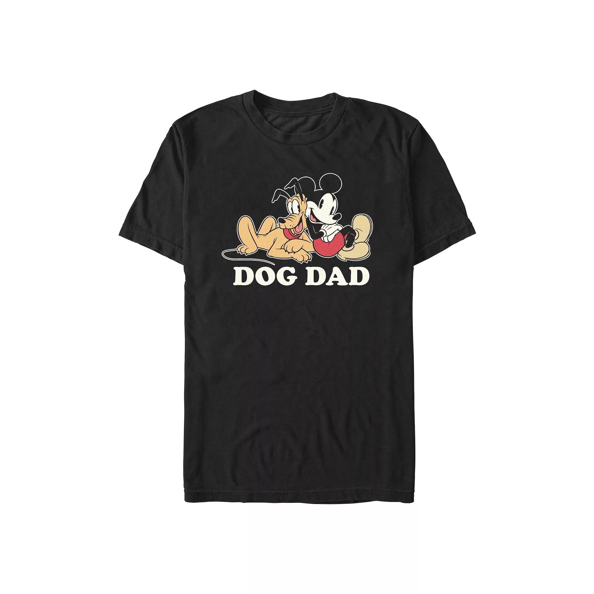 Disney's Mickey Mouse And Pluto Dog Dad Men's Graphic Tee,  Product Image