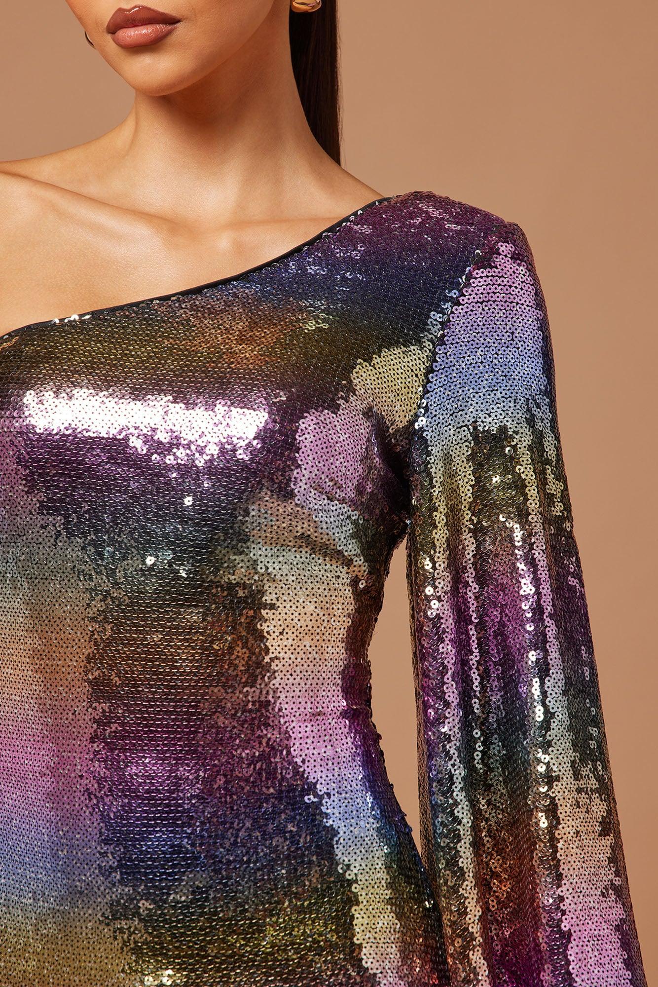 The Roxxi Sequin Mini Dress - Multi Color Product Image