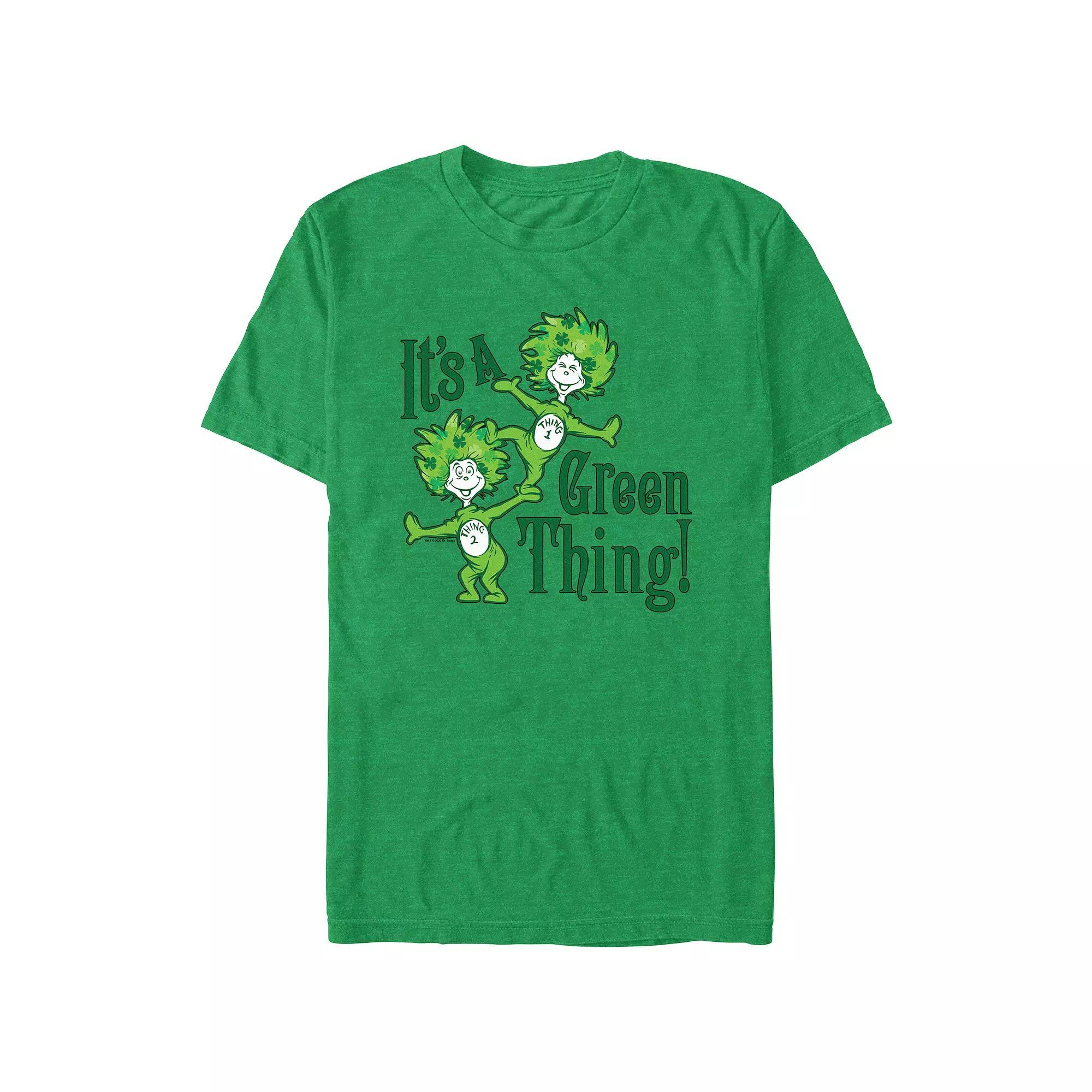 Men's Dr. Seuss It's A Green Thing Graphic Tee, Size: Large, Kelly Grey Product Image