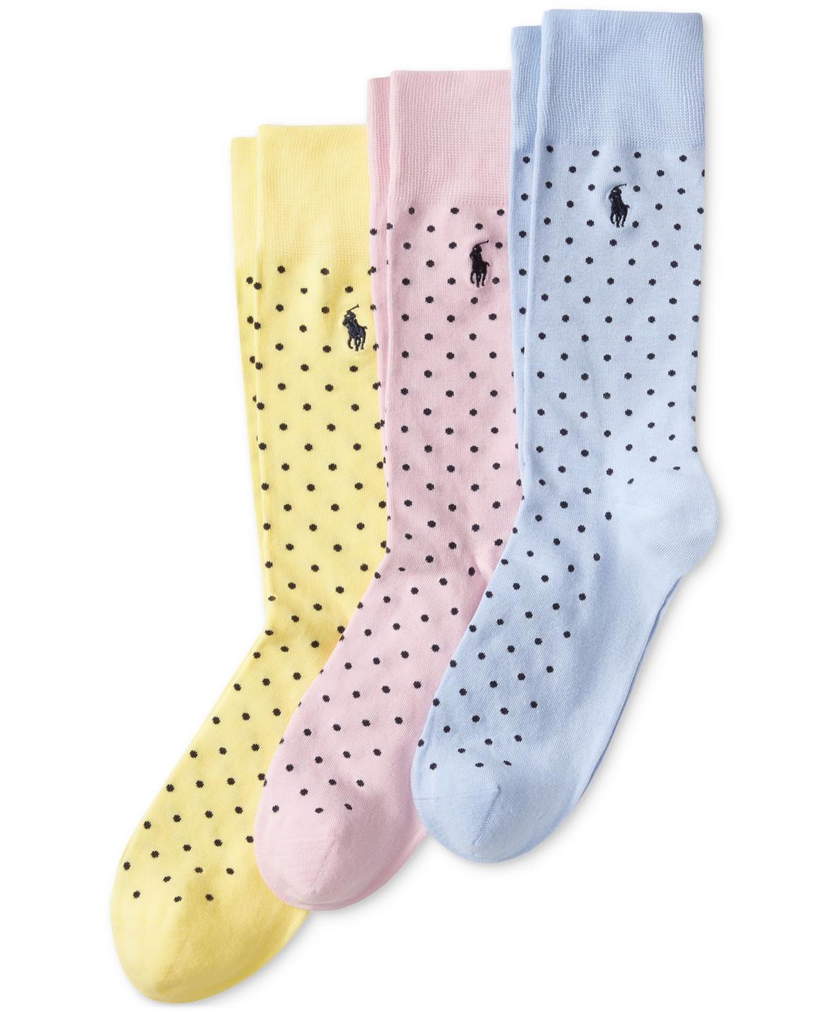 Polo Ralph Lauren Mens 3-Pk. Classic Dot Dress Socks Product Image