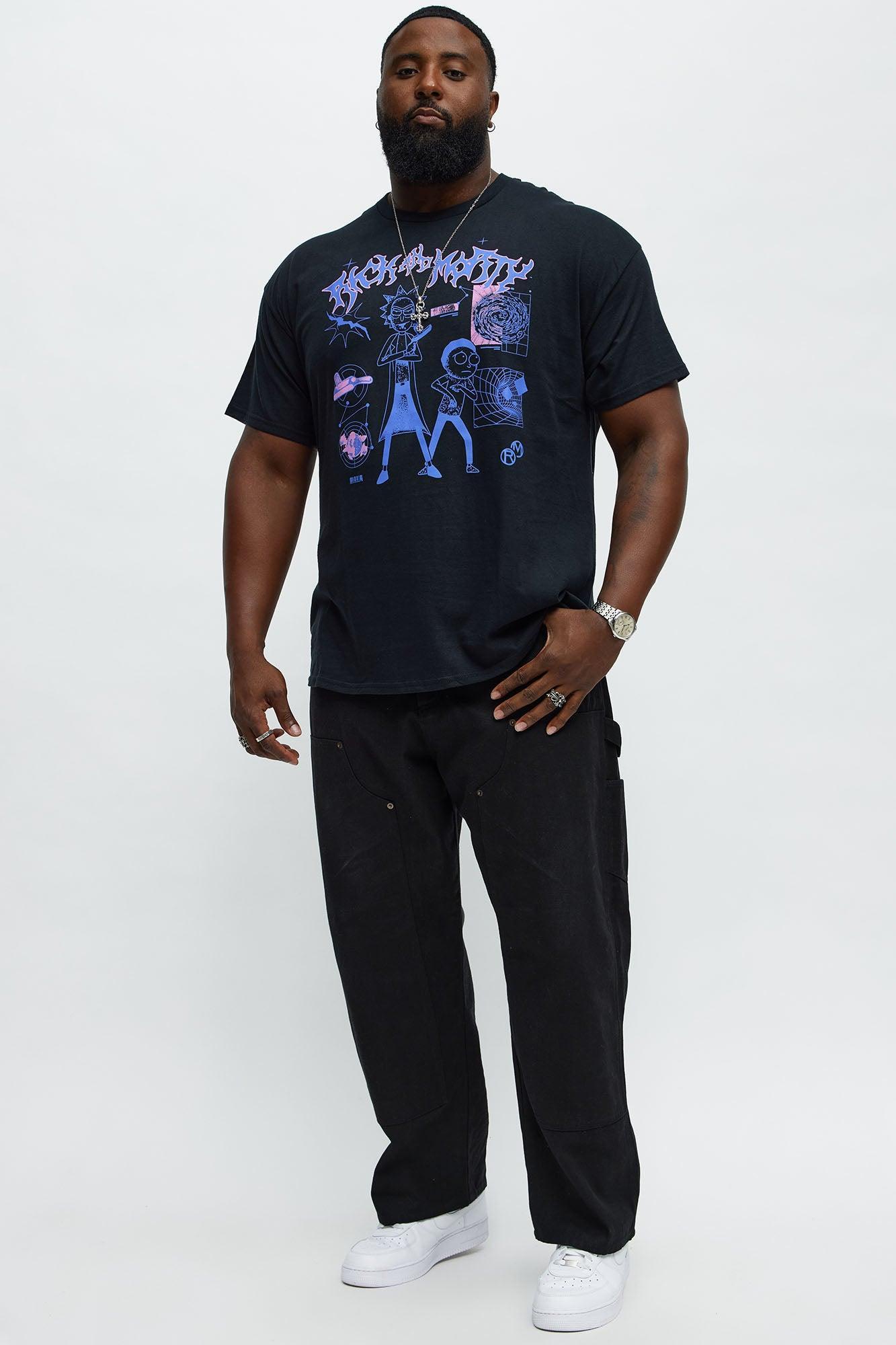 Rick And Morty Metal AF Short Sleeve Tee - Black Male Product Image