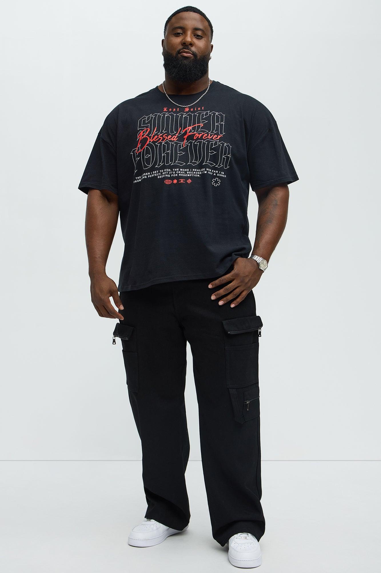 Lost Saint Blessed Forever Oversized Short Sleeve Tee - Black Male Product Image