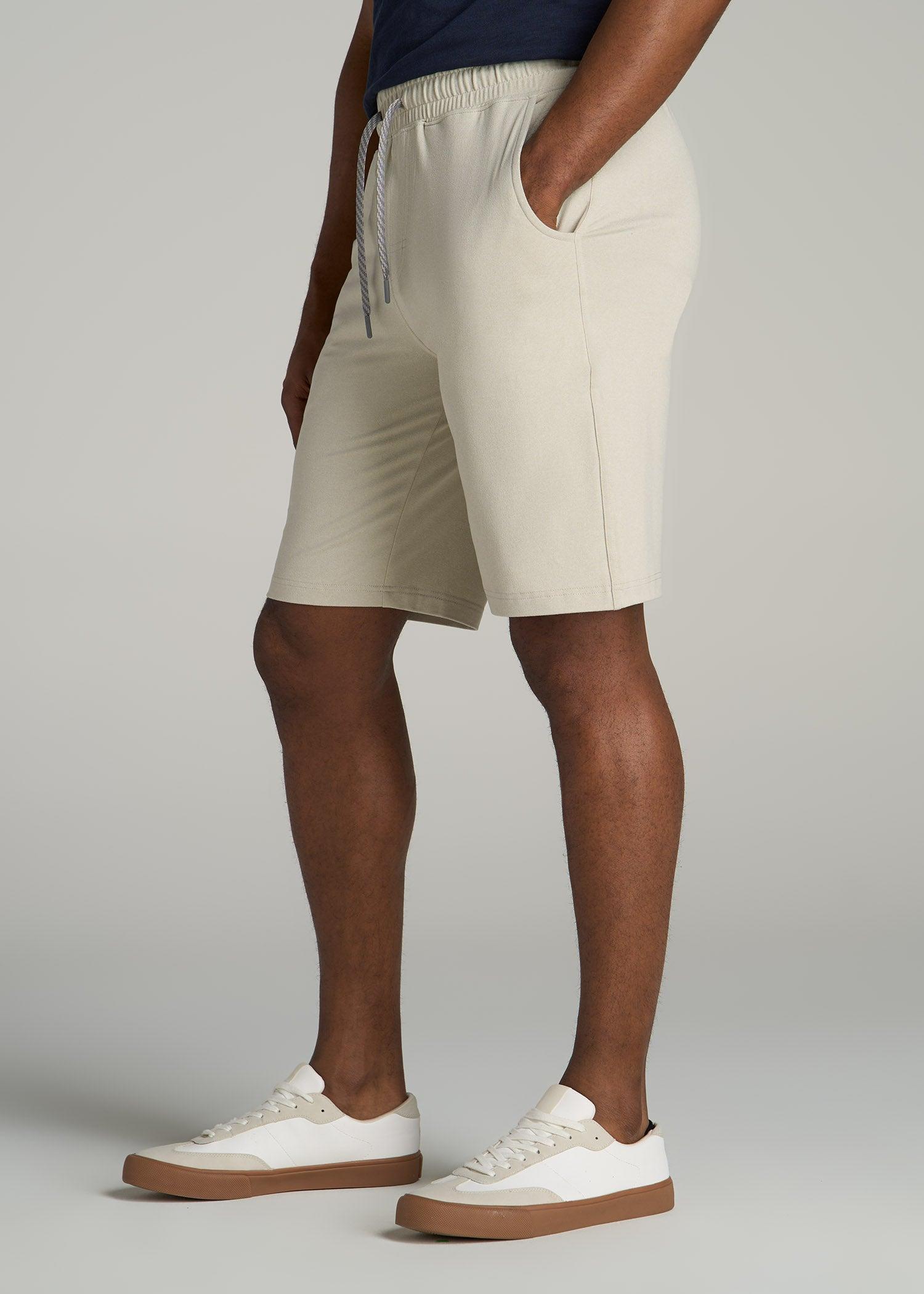 Weekender Stretch Lounge Shorts for Tall Men in Stone Heather Male Product Image