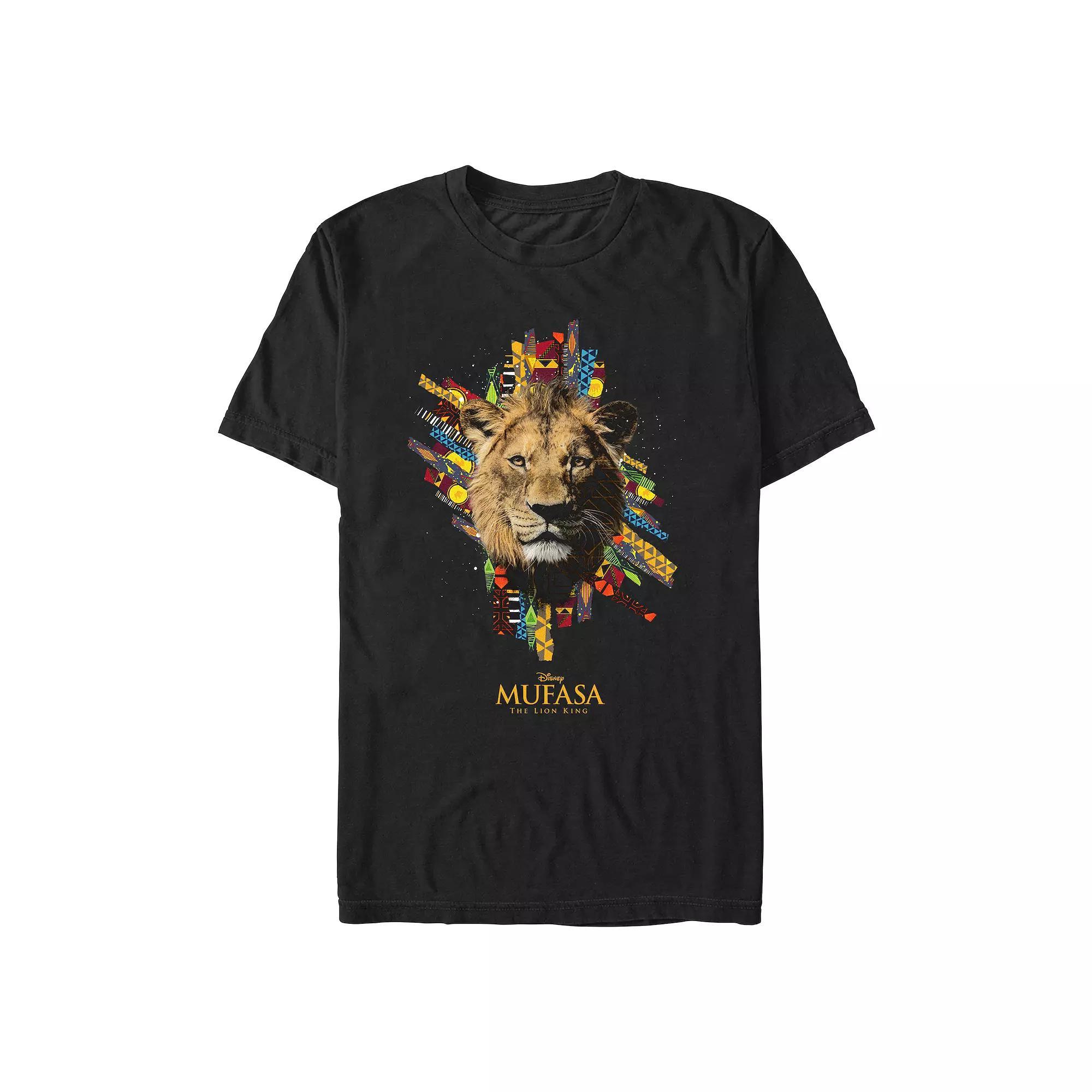 Disney's Mufasa The Lion King African Prints Background Men's Graphic Tee,  Product Image