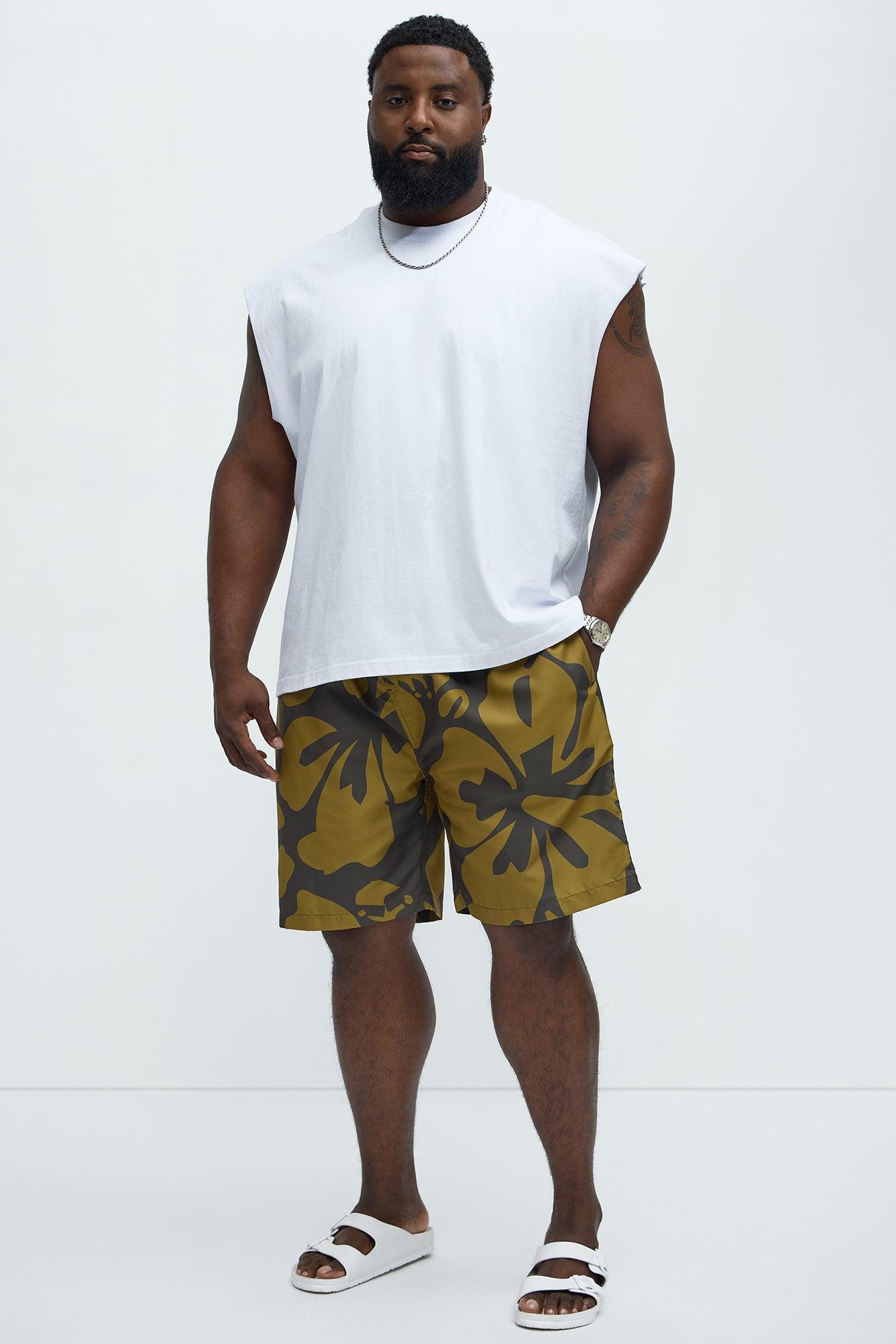 Island Flower Relaxed Short - Brown Combo Product Image