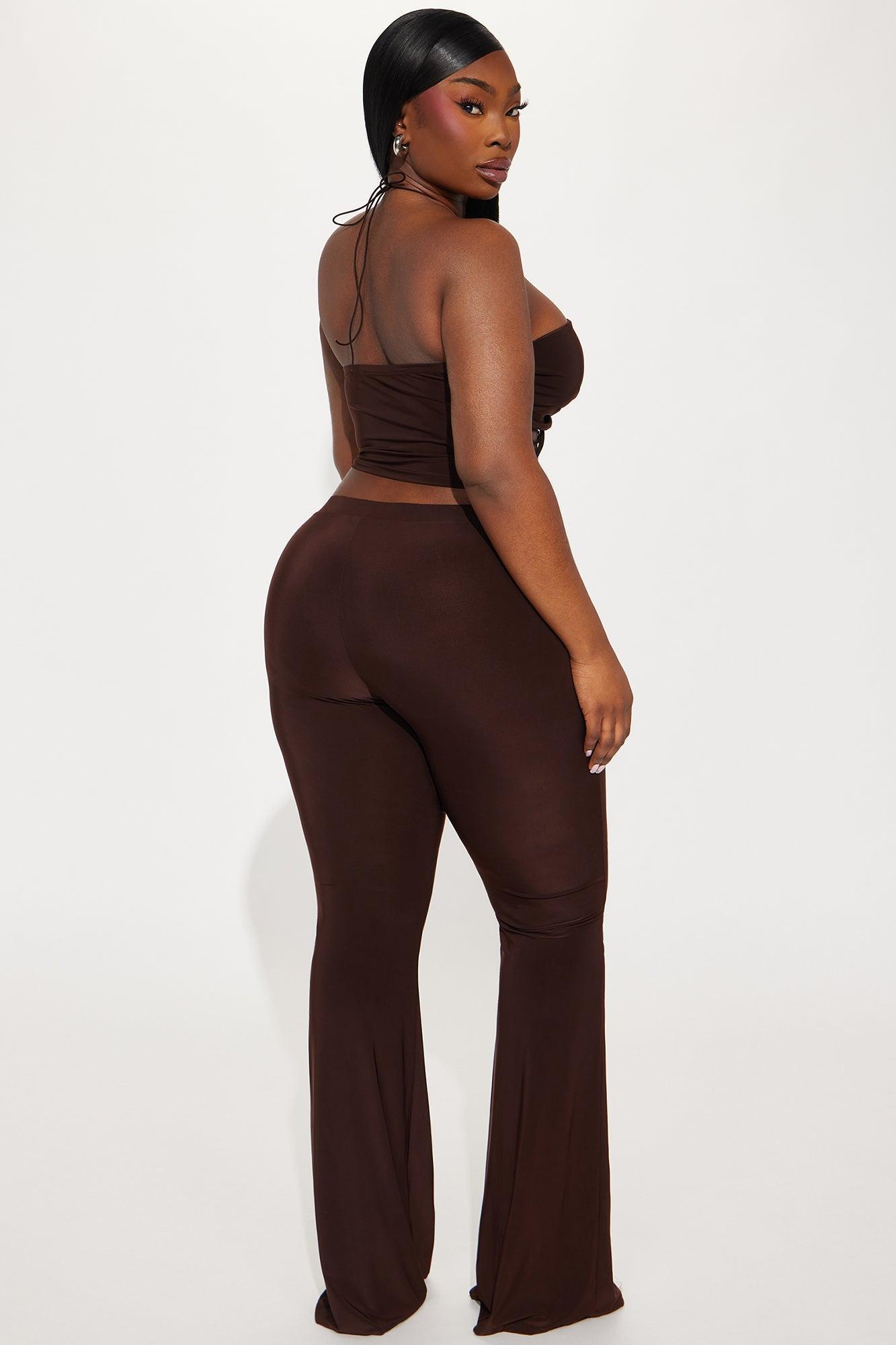 Sassy Mood Pant Set - Brown Product Image