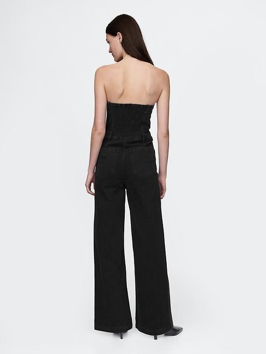 Strapless Denim Jumpsuit Product Image