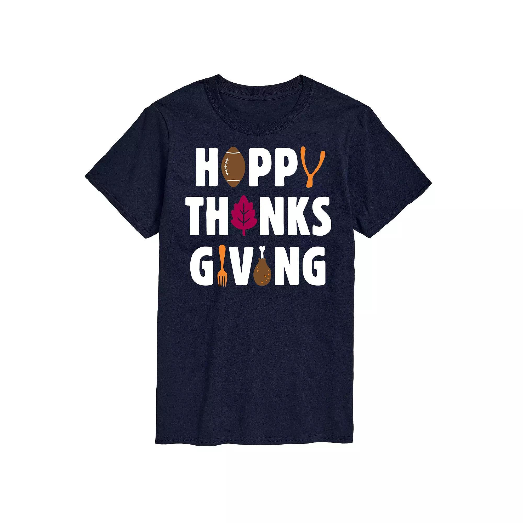 Men's Happy Thanksgiving Icons Graphic Tee,  Product Image