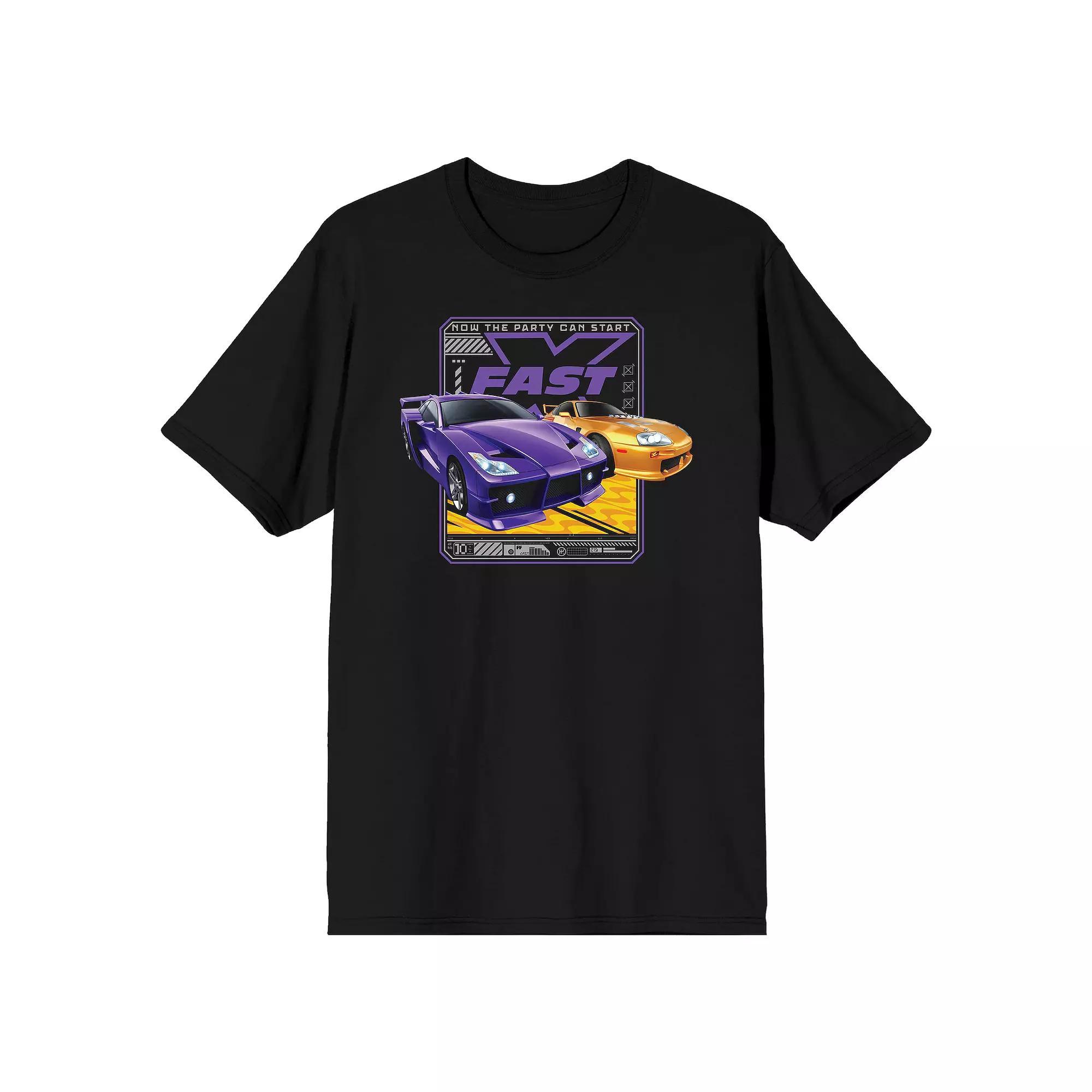 Men's Fast & Furious Now The Party Can Start Graphic Tee, Size: Medium, Black Product Image